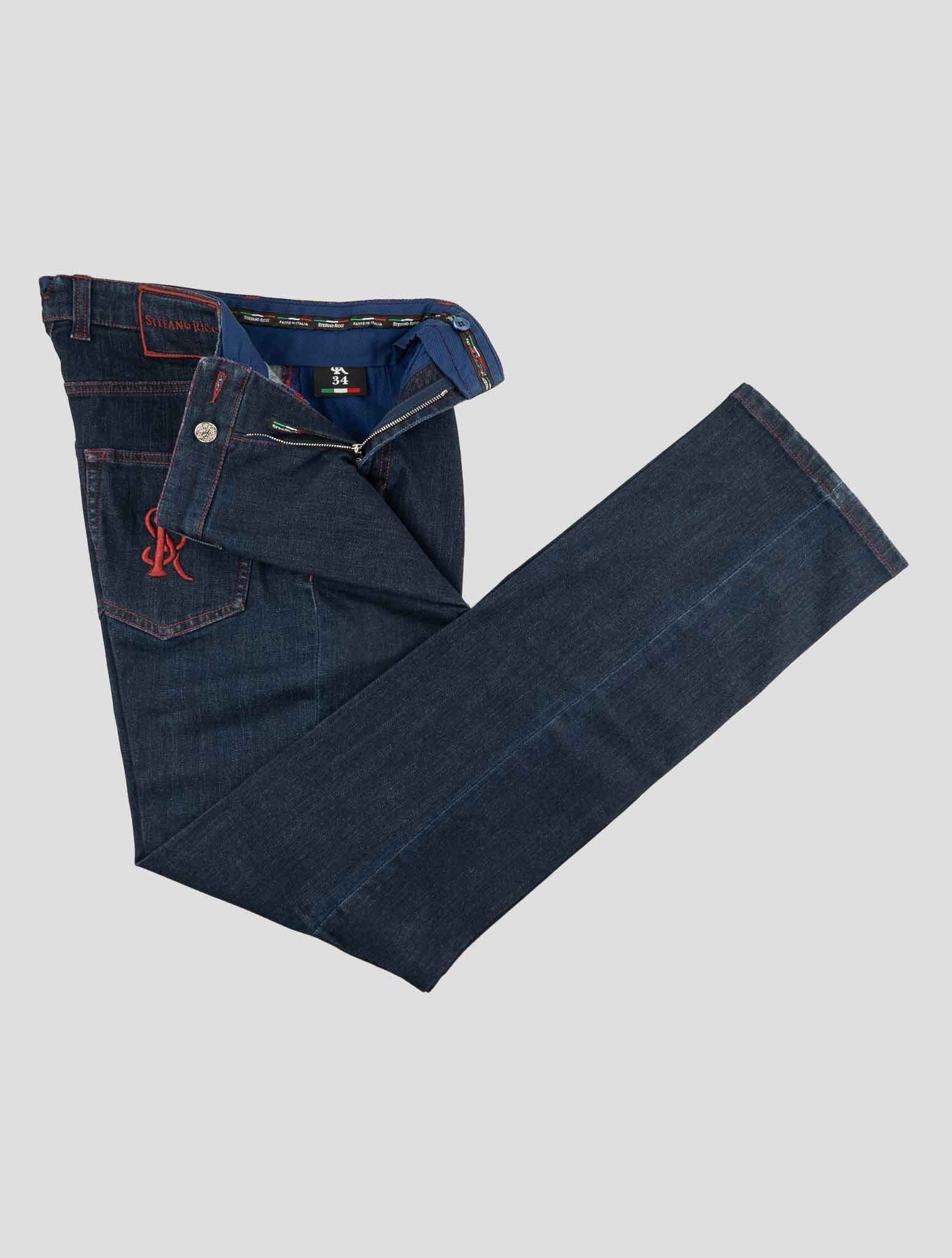 Stefano Ricci Blue Cotton Jeans (MFTXDS1010) - View 2