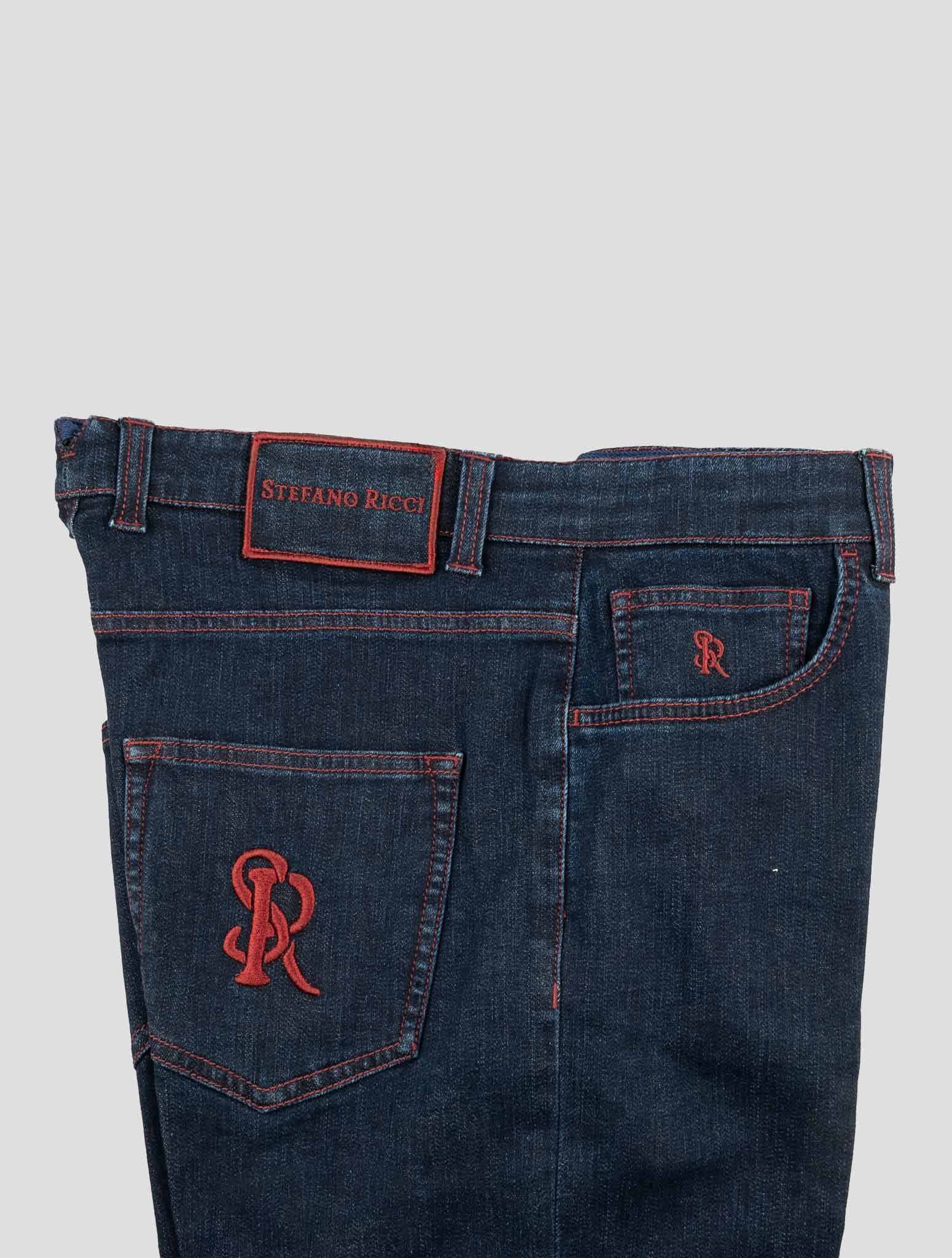 Stefano Ricci Blue Cotton Jeans (MFTXDS1010) - View 3