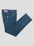 Stefano Ricci Blue Cotton Pants (MFTXDS2020) - View 1
