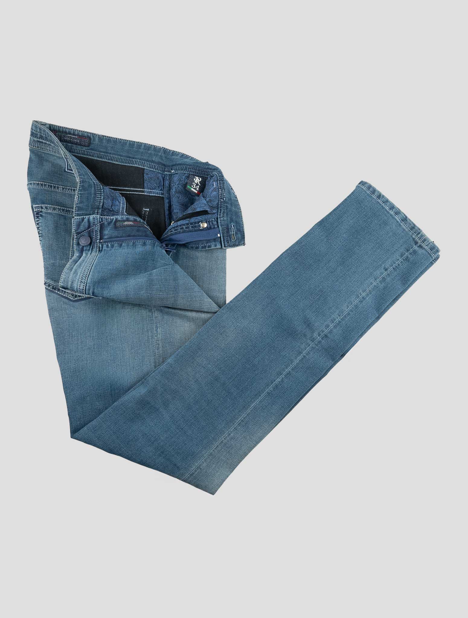 Stefano Ricci Blue Cotton Jeans (TSTKSW0-2) - View 2