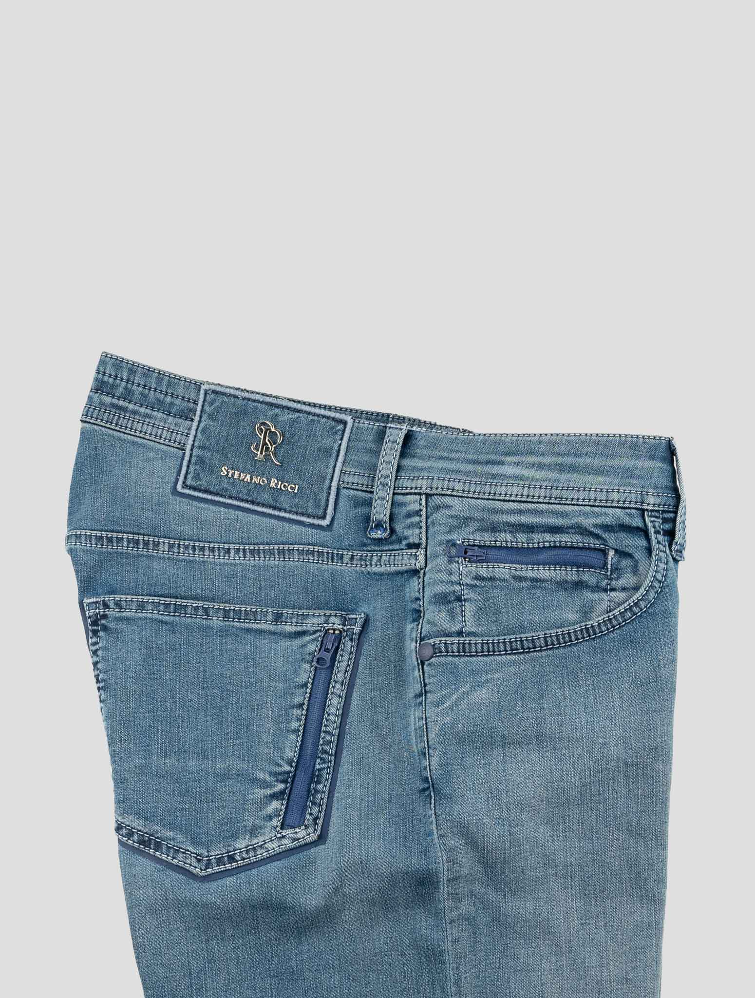 Stefano Ricci Blue Cotton Jeans (TSTKSW0-2) - View 3