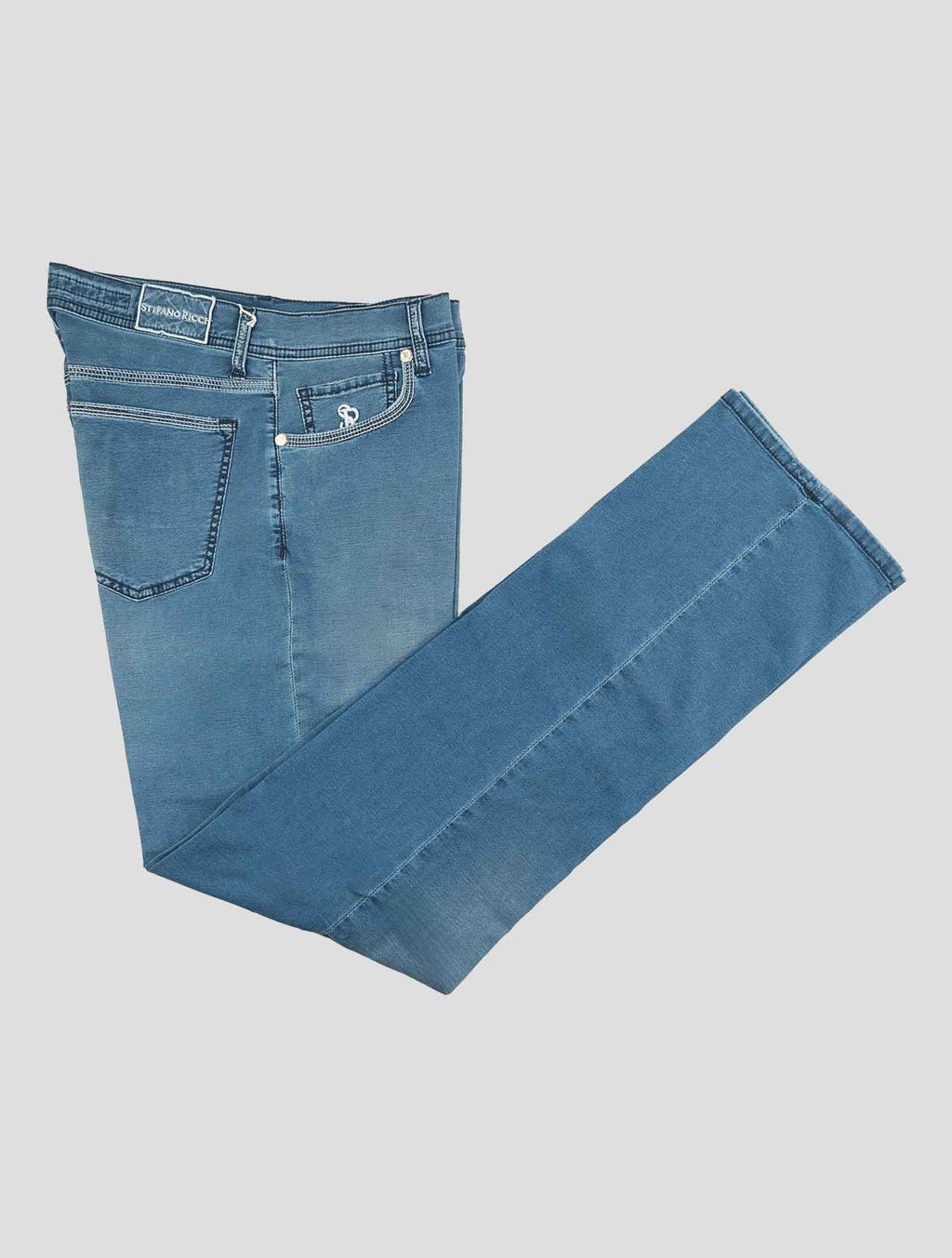 Stefano Ricci Light Blue Cotton Jeans (T01901PATW33) - View 1