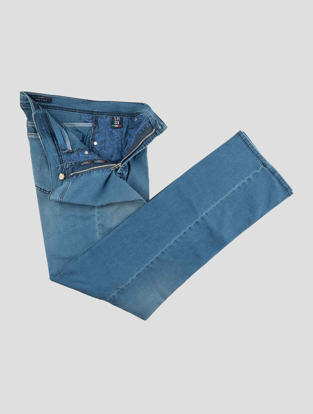Stefano Ricci Light Blue Cotton Jeans (T01901PATW33) - View 2