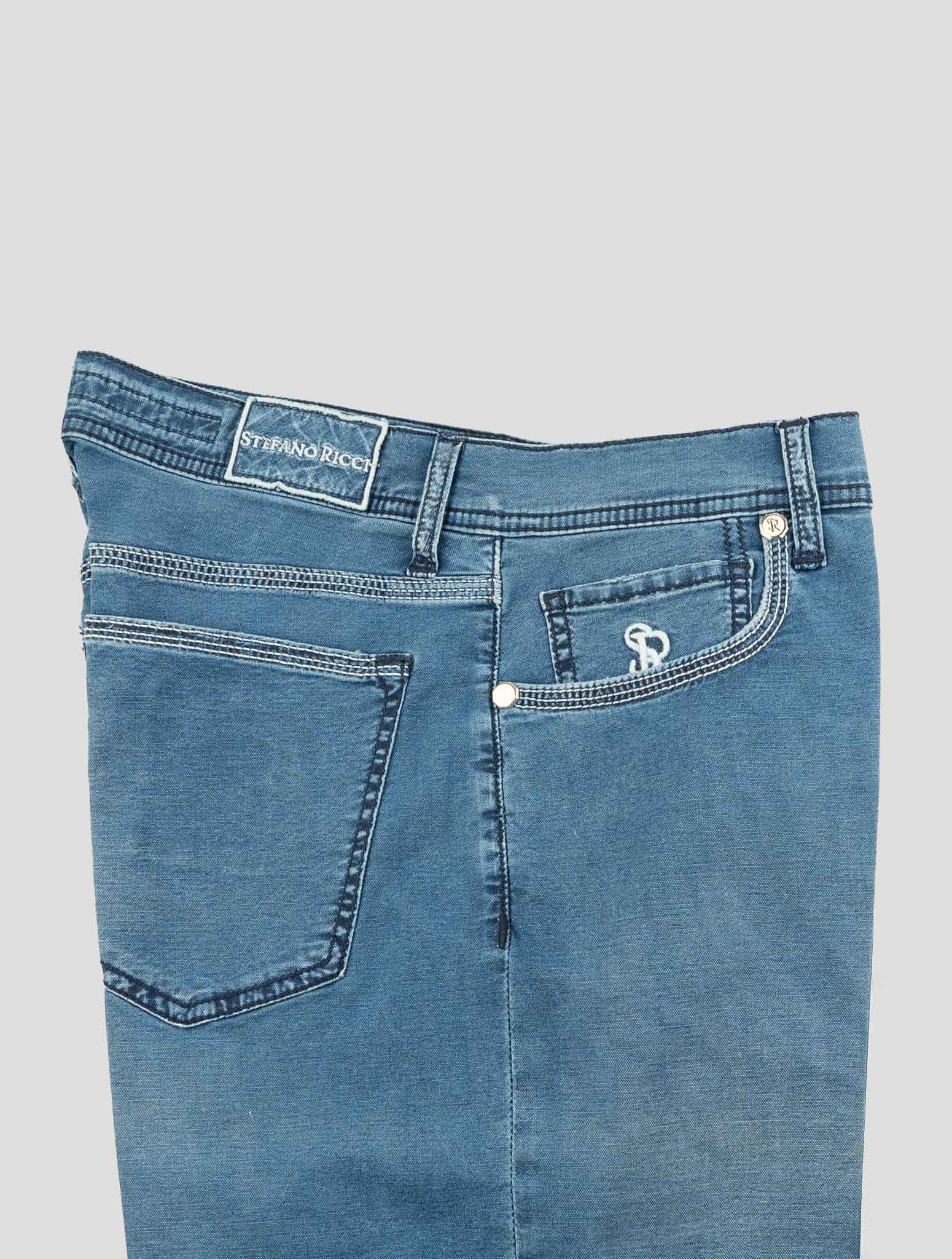 Stefano Ricci Light Blue Cotton Jeans (T01901PATW33) - View 3