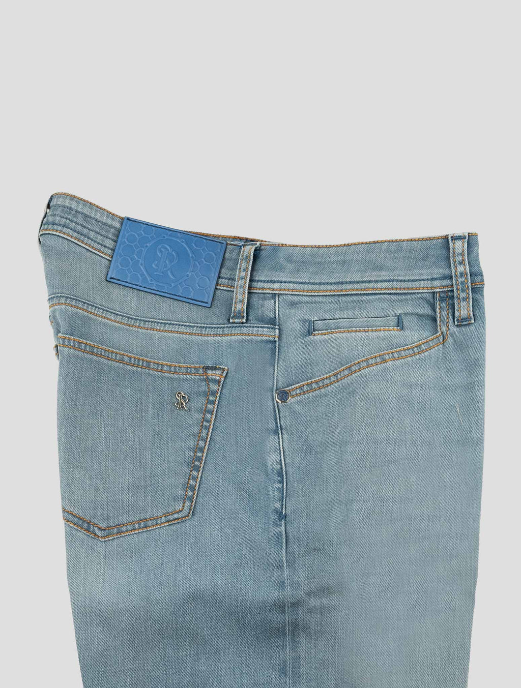 Stefano Ricci Light Blue Cotton Jeans (TSTKSW) - View 3