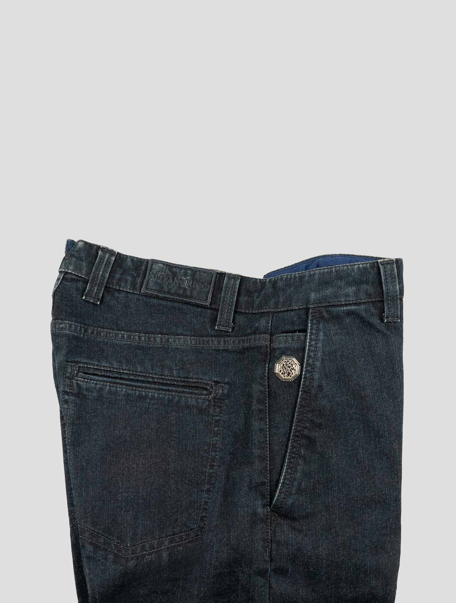 Stefano Ricci Dark Blue Cotton Jeans (T1A5FIL1) - View 3