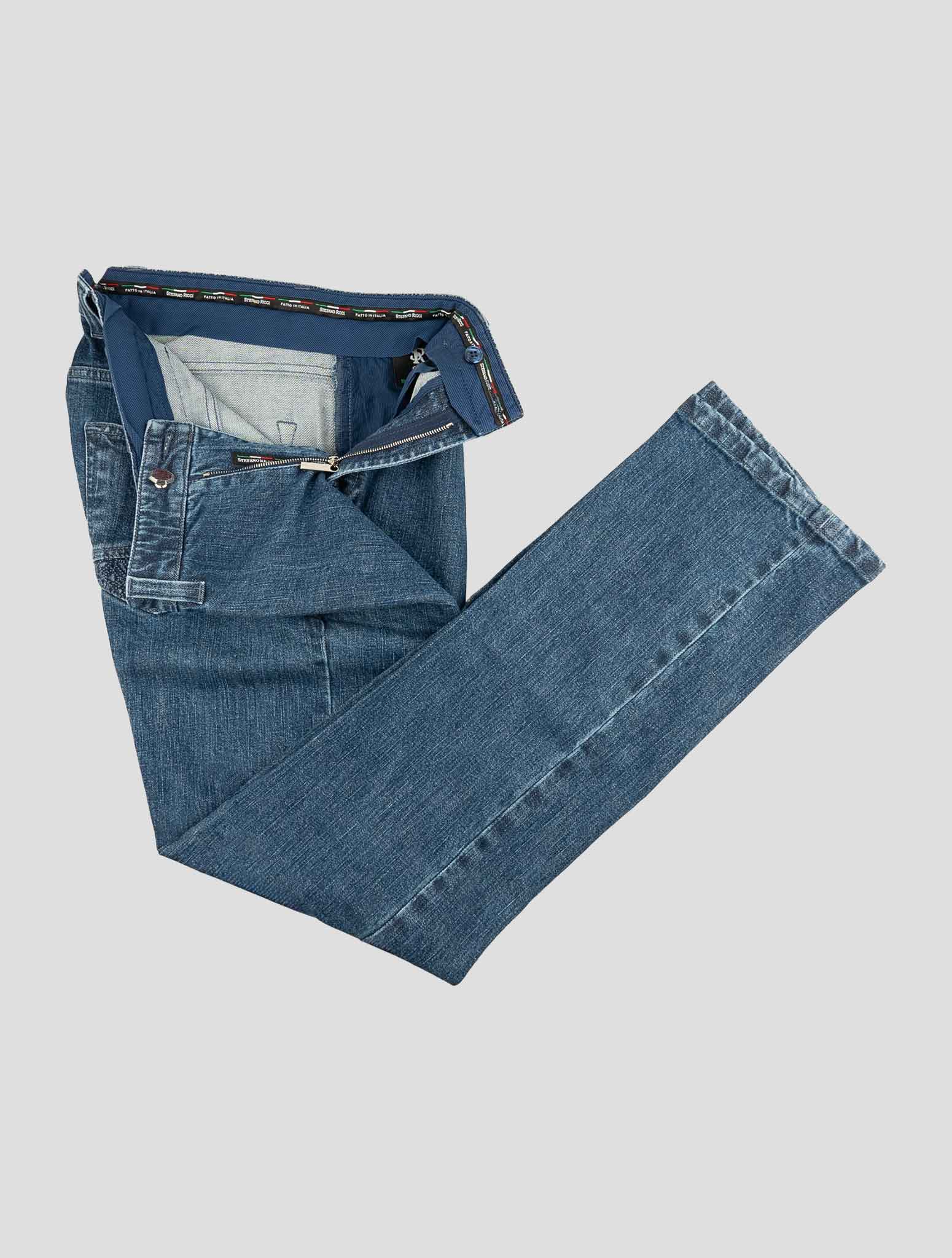 Stefano Ricci Blue Cotton Jeans (MFT63S2060) - View 2