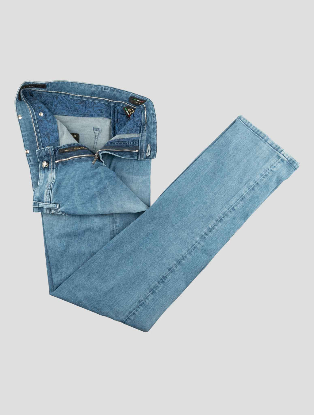 Stefano Ricci Light Blue Cotton Jeans (MST72S2210) - View 2