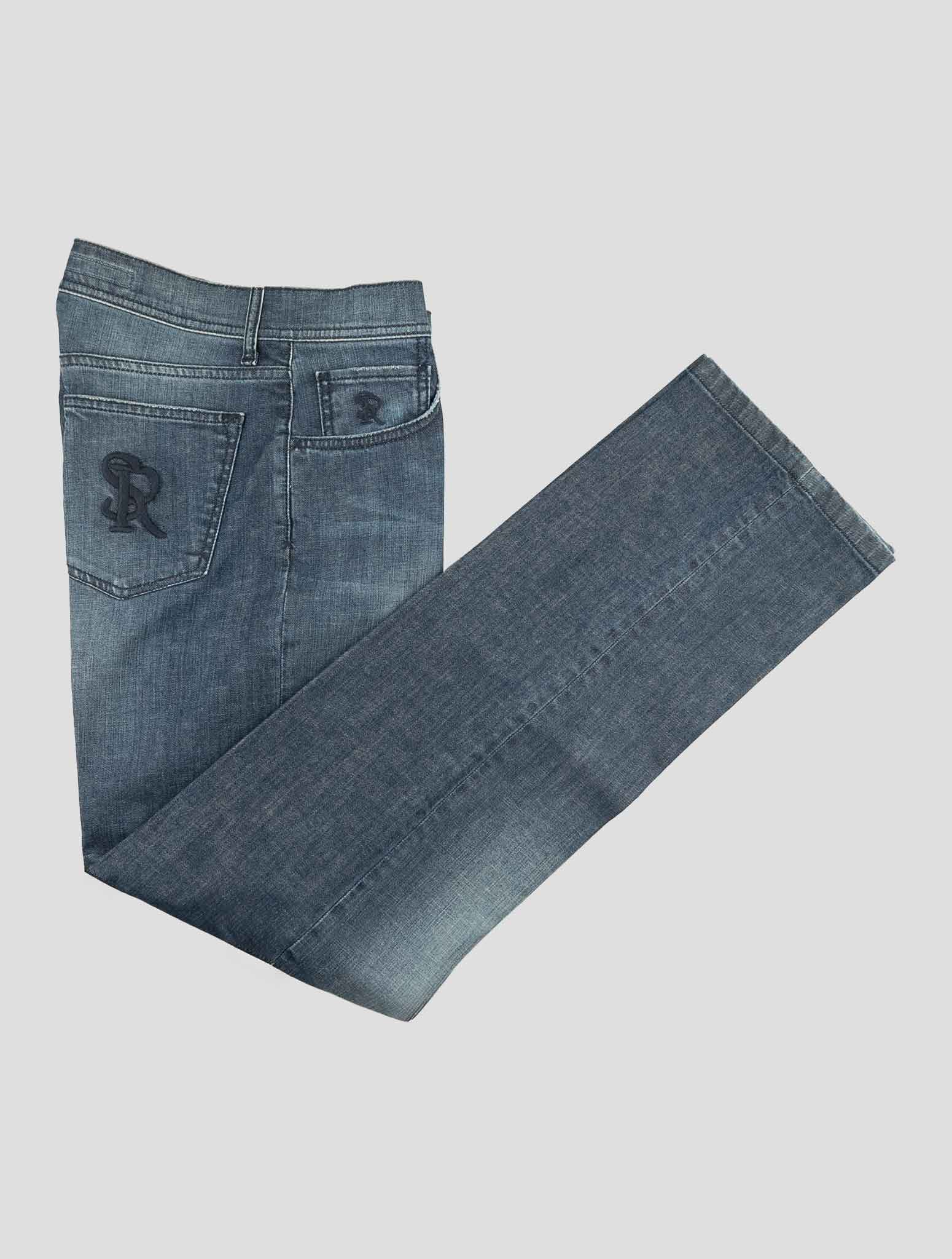 Stefano Ricci Blue Cotton Jeans (901GP02) - View 1