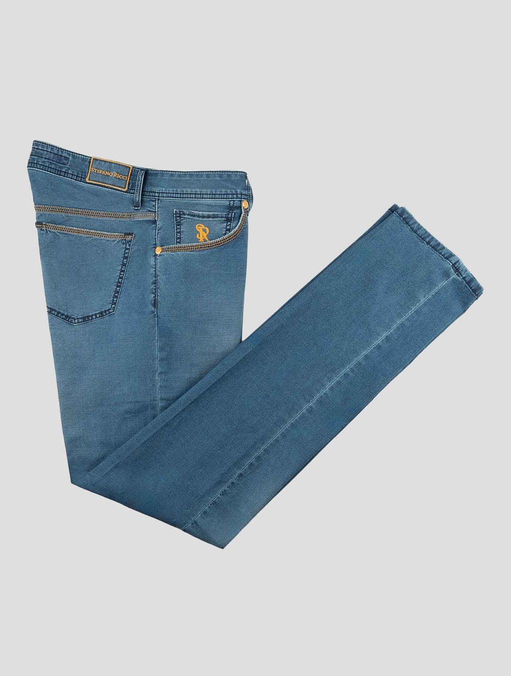 Stefano Ricci Blue Cotton Jeans (T01905PATO) - View 1