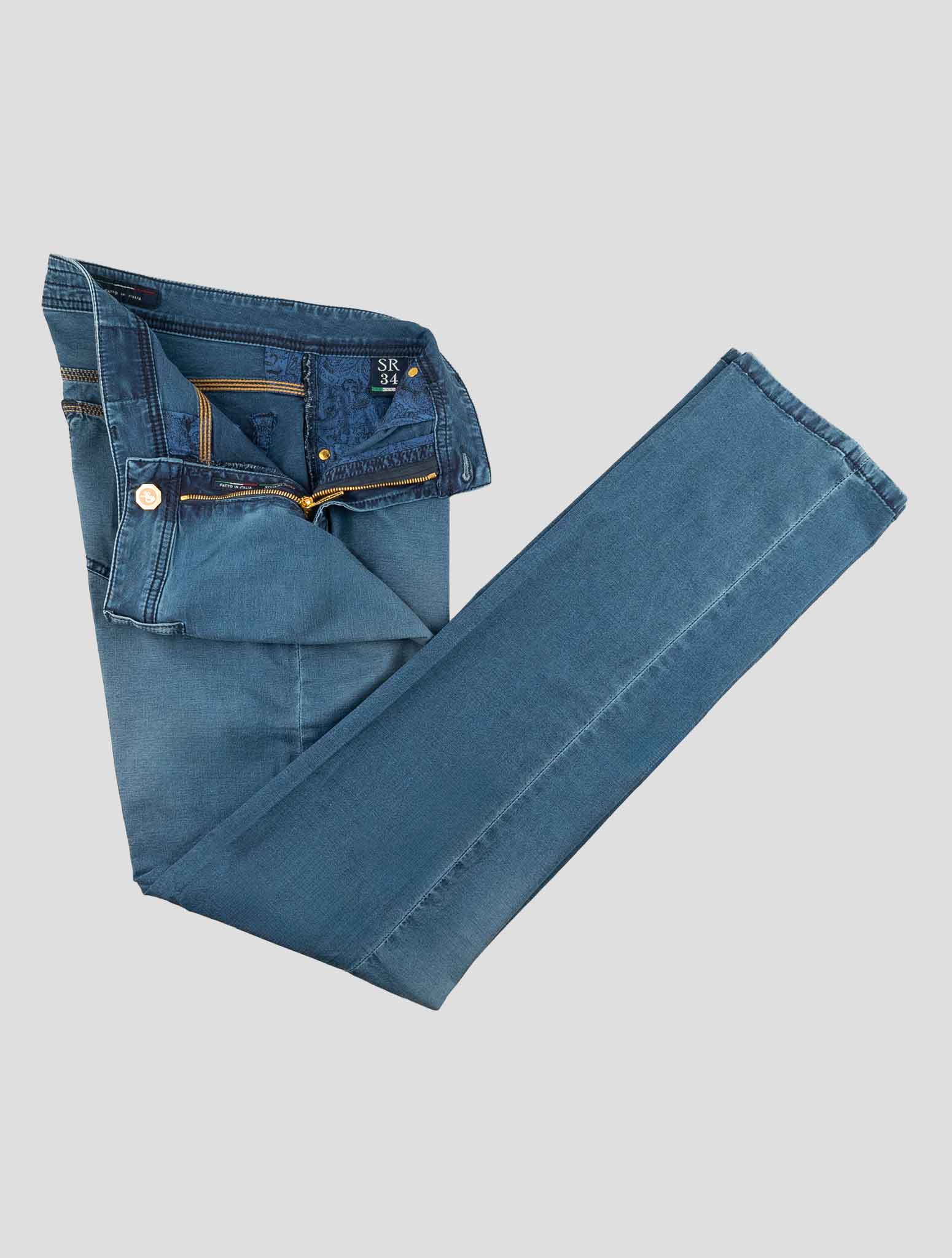 Stefano Ricci Blue Cotton Jeans (T01905PATO) - View 2