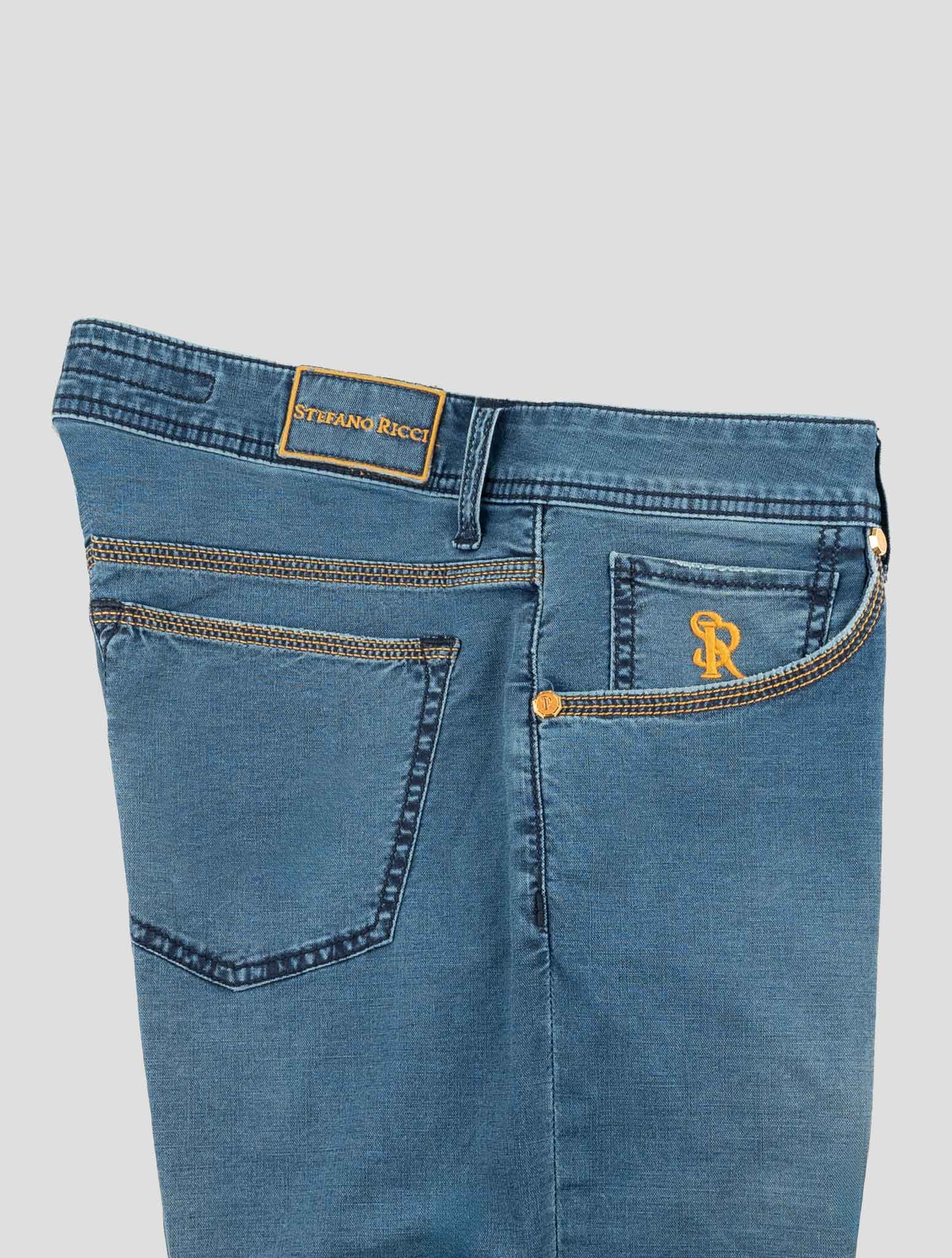 Stefano Ricci Blue Cotton Jeans (T01905PATO) - View 3