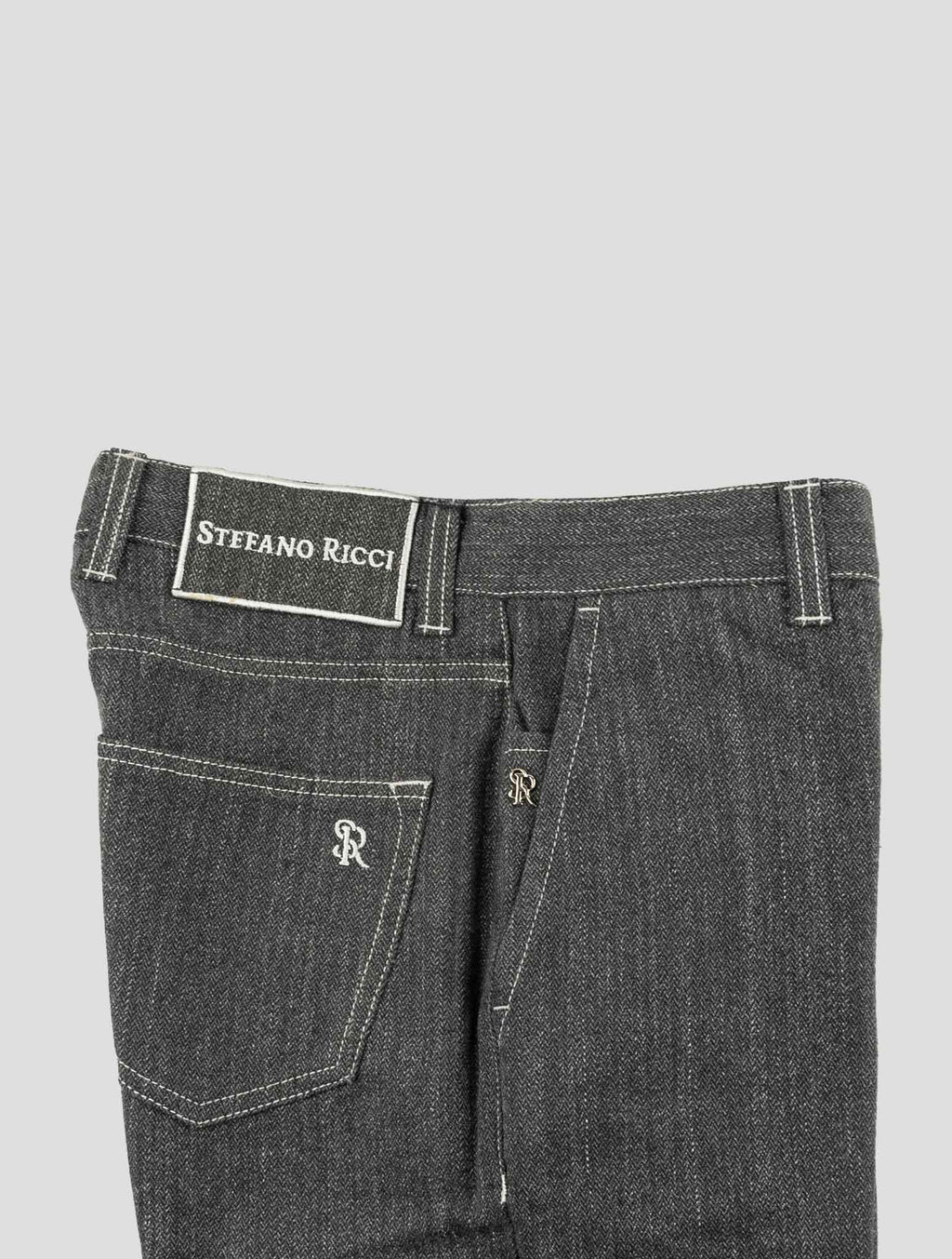 Stefano Ricci Gray Cotton Pants (T01TA1LBAZ) - View 3