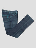Stefano Ricci Blue Cotton-Linen Jeans (T1905AQU2) - View 1