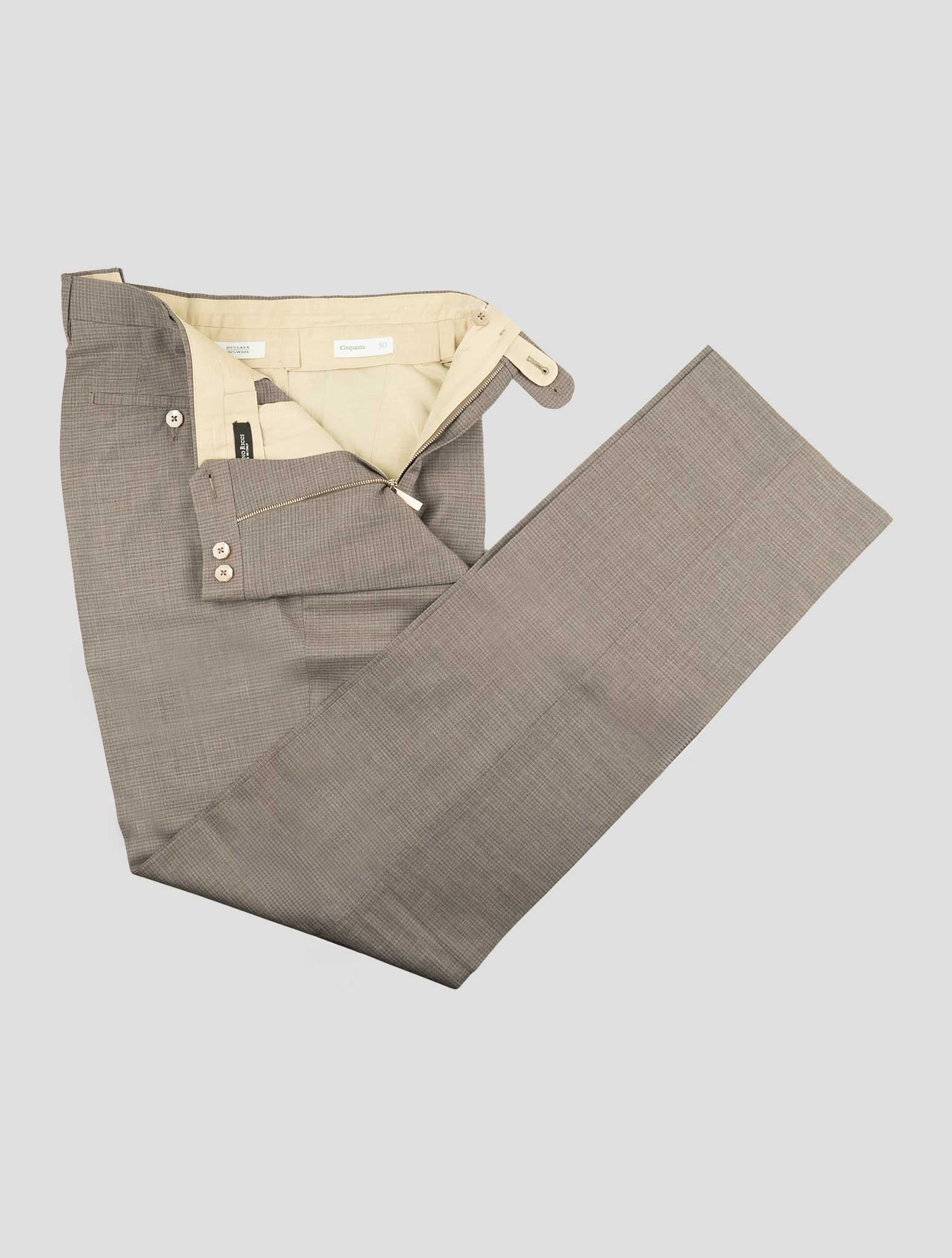 Stefano Ricci Taupe Cotton Pants - View 2