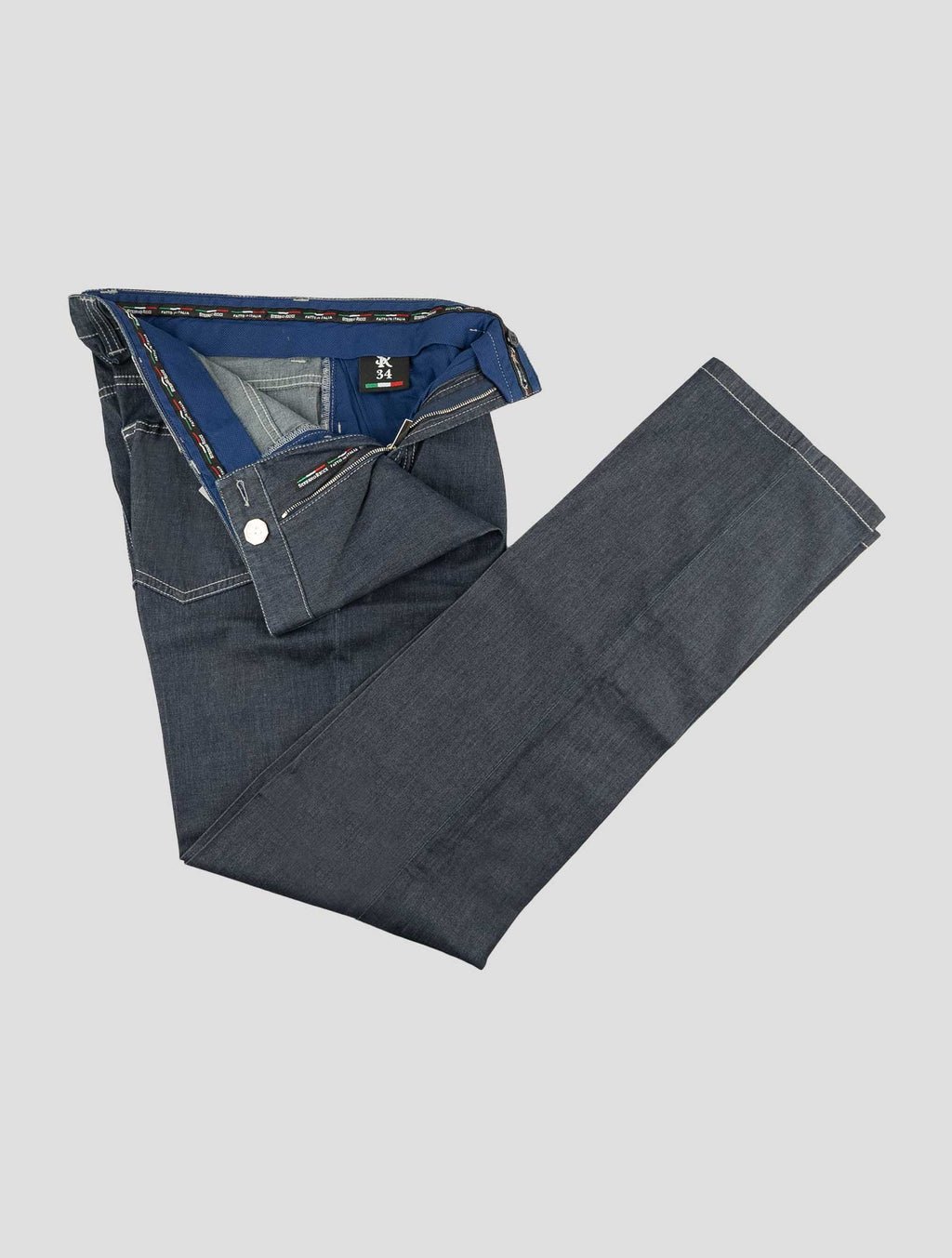 Stefano Ricci Blue Lyocell-Cotton Jeans (T155RAQ1-1) - View 2