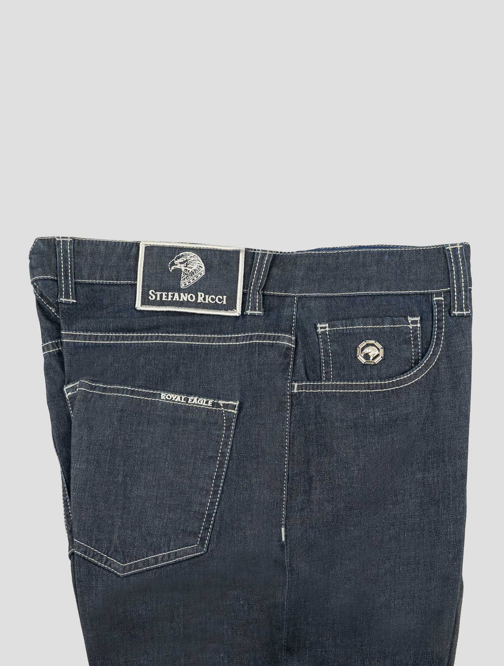 Stefano Ricci Blue Lyocell-Cotton Jeans (T155RAQ1-1) - View 3