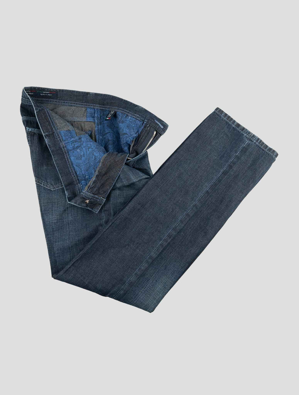 Stefano Ricci Blue Cotton-Linen Jeans (T1901DIVAT5007) - View 2