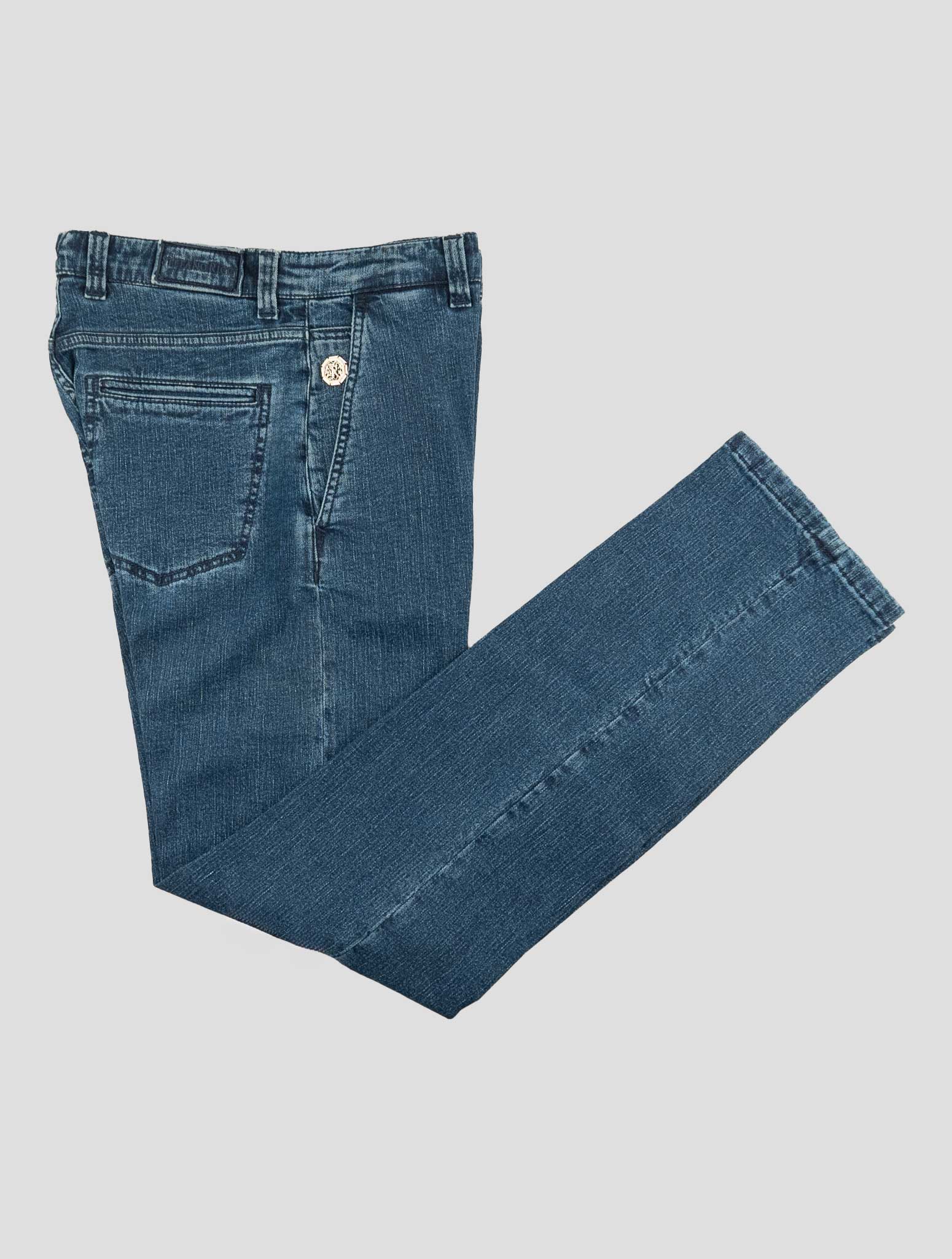 Stefano Ricci Blue Cashmere-Blend Jeans (T1A1FIL2) - View 1
