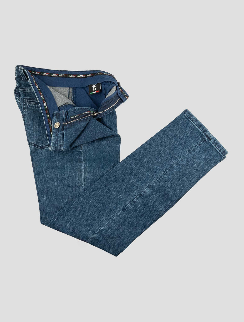Stefano Ricci Blue Cashmere-Blend Jeans (T1A1FIL2) - View 2