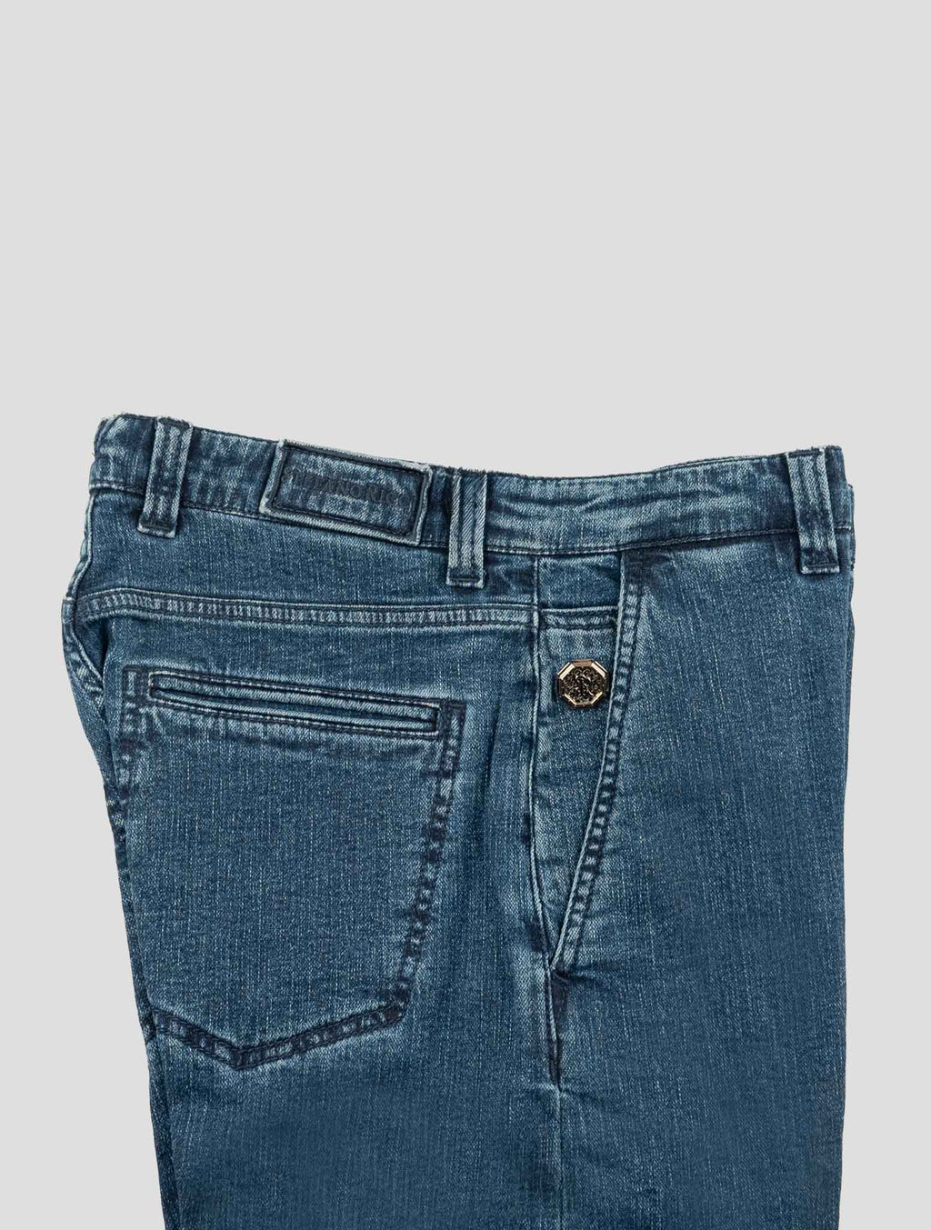 Stefano Ricci Blue Cashmere-Blend Jeans (T1A1FIL2) - View 3