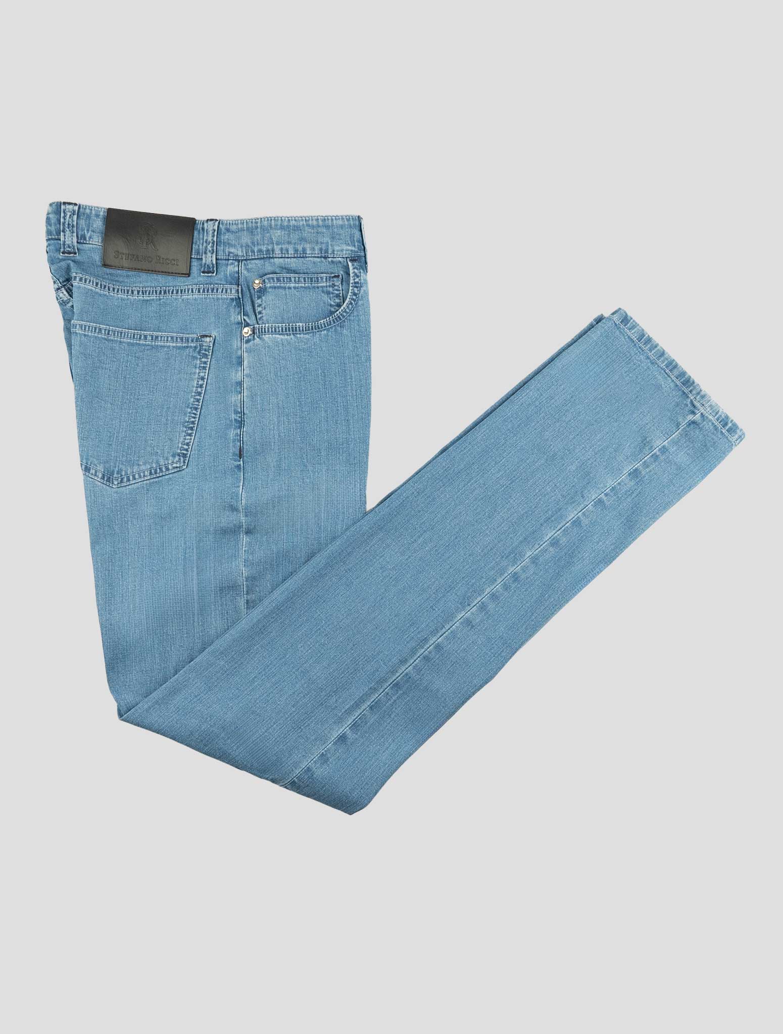 Stefano Ricci Light Blue Cotton Jeans (MFT81S3060) - View 1
