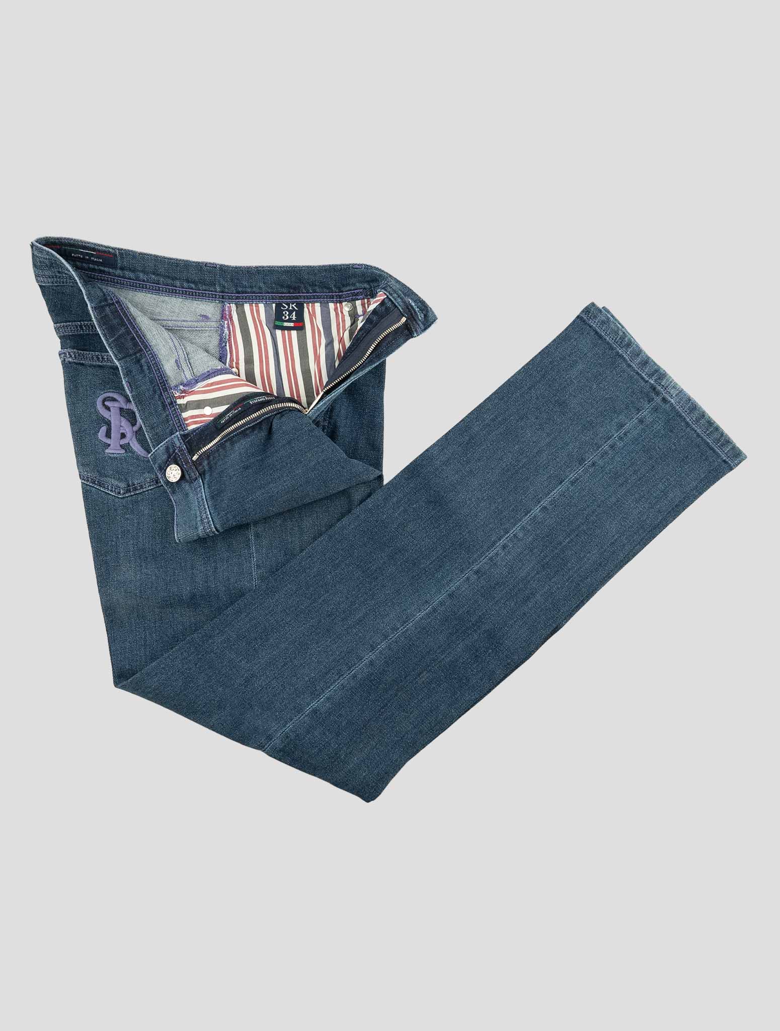 Stefano Ricci Blue Cotton Jeans (T01901GAPR) - View 2