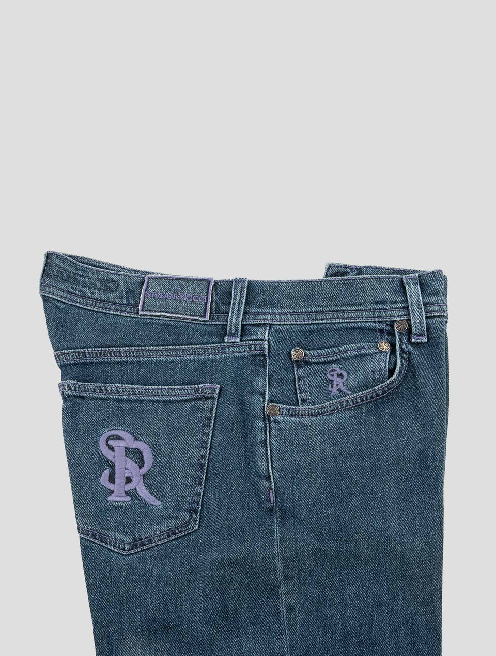 Stefano Ricci Blue Cotton Jeans (T01901GAPR) - View 3