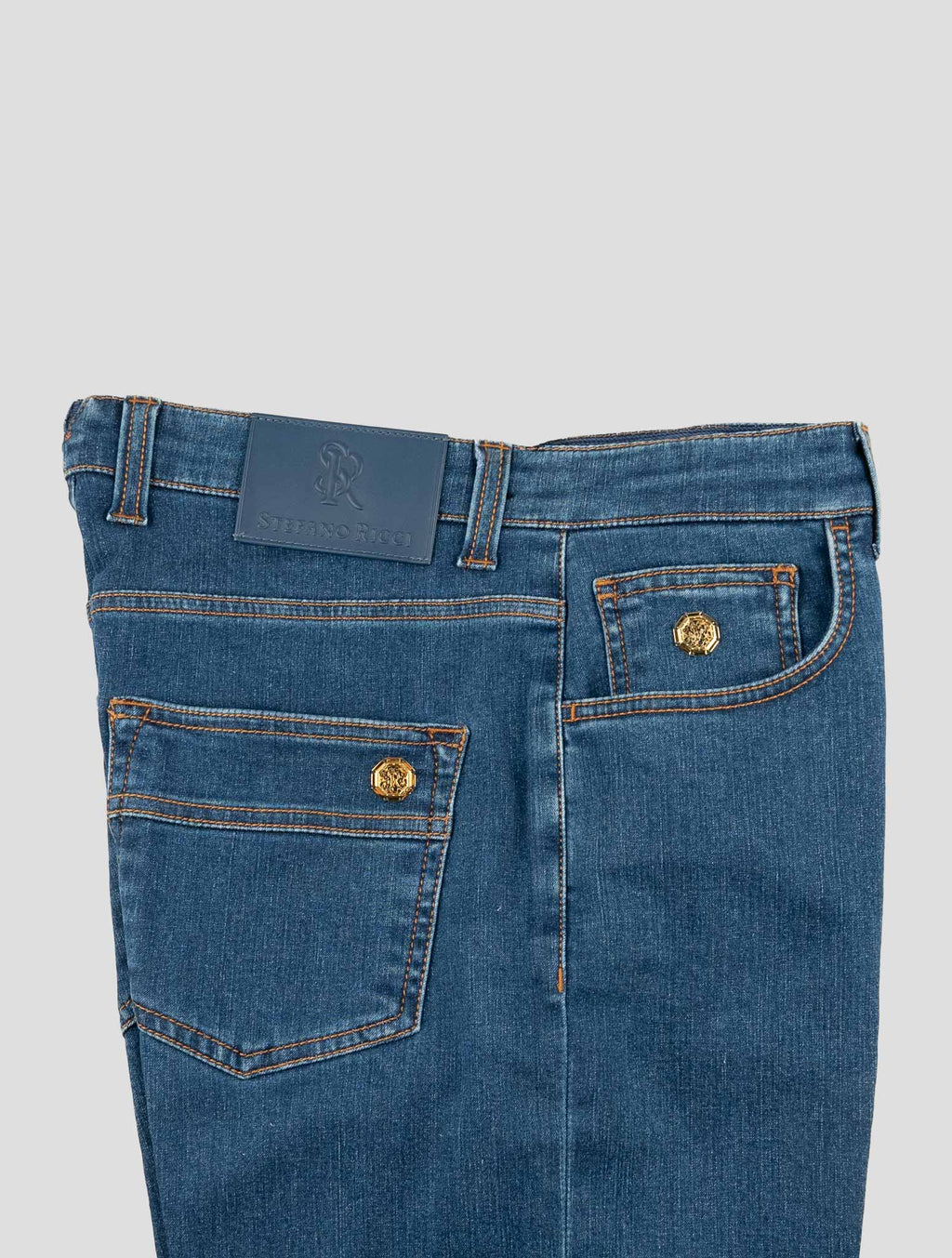 Stefano Ricci Blue Cotton Jeans (T155TP) - View 3
