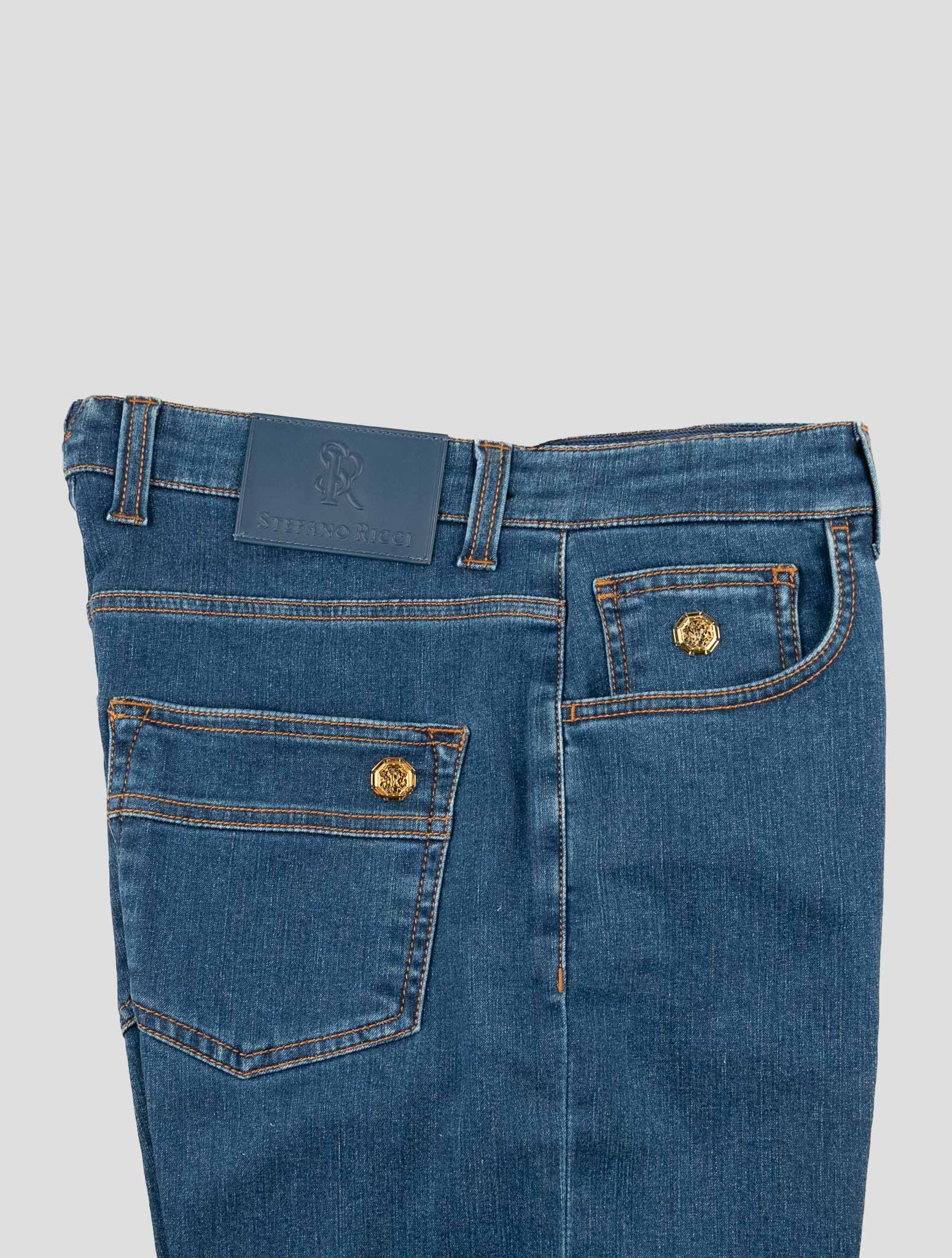 Stefano Ricci Blue Cotton Jeans (T155TP) - View 3