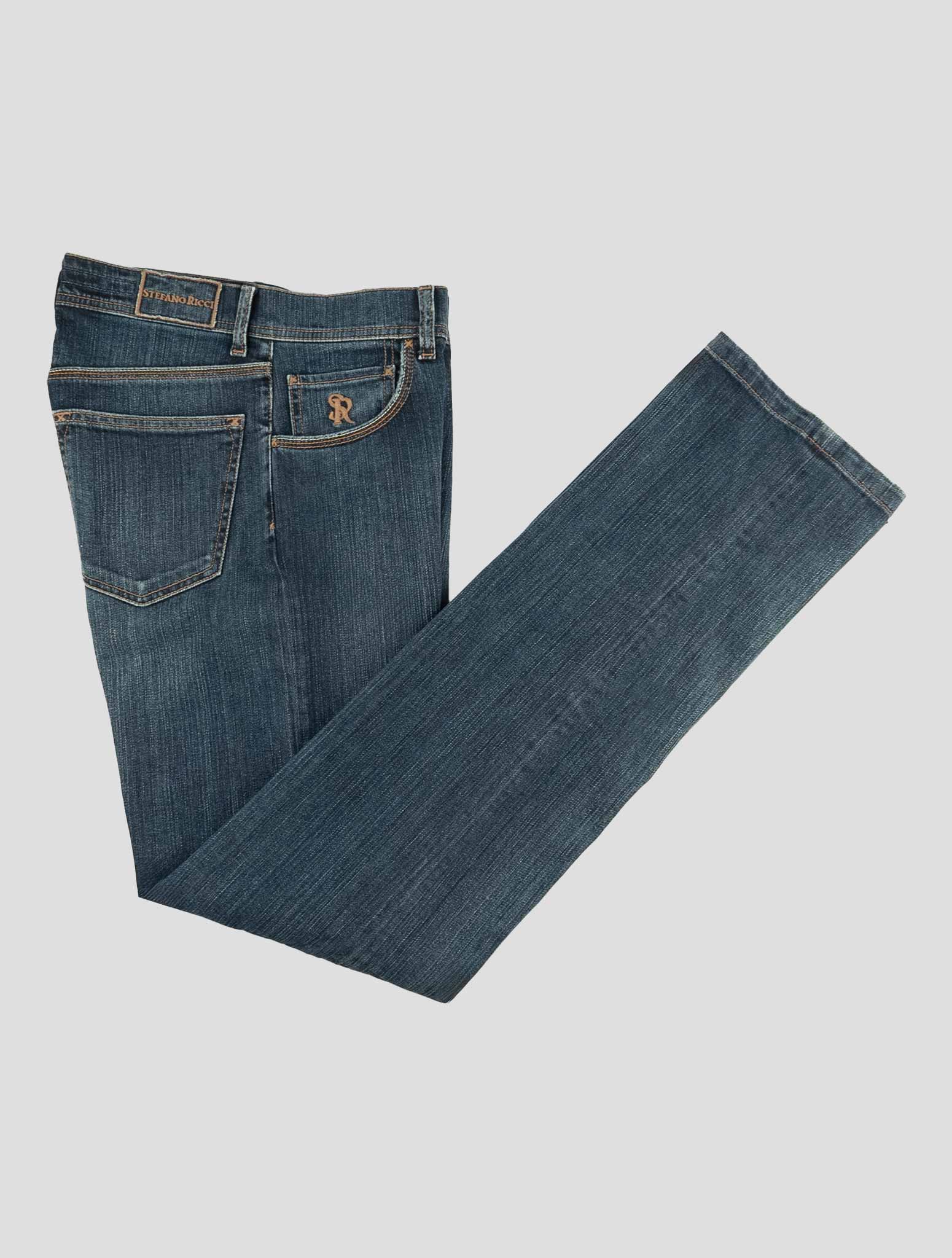 Stefano Ricci Blue Cotton Jeans (T01901TR) - View 1