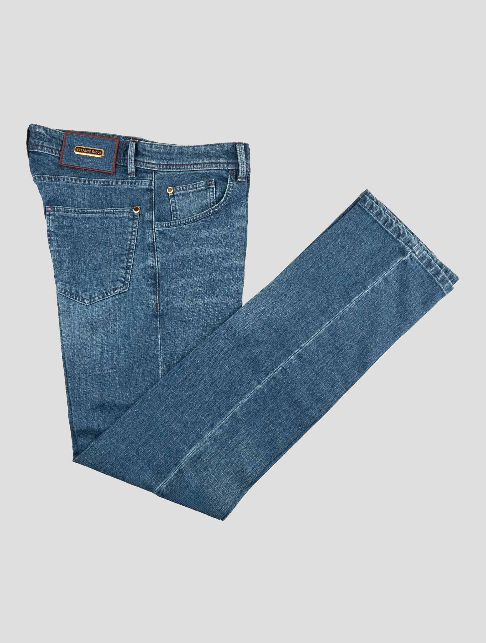 Stefano Ricci Blue Cotton Jeans (M2T83S2040) - View 1