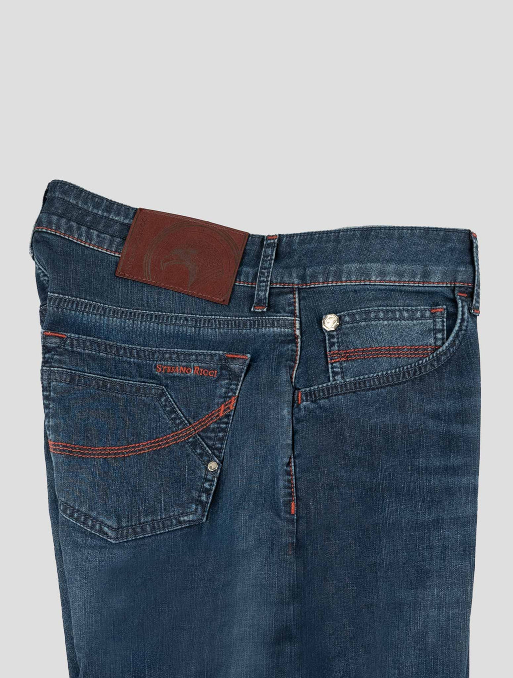 Stefano Ricci Blue Lyocell-Cotton Jeans (MST11S1050) - View 3