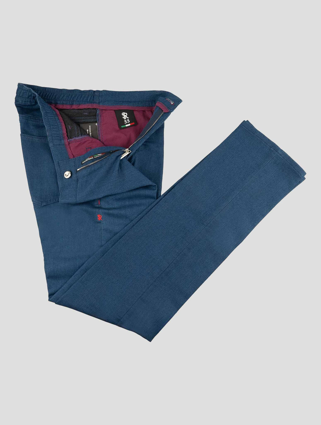 Stefano Ricci Blue Cotton Pants (MFT02S1150) - View 2