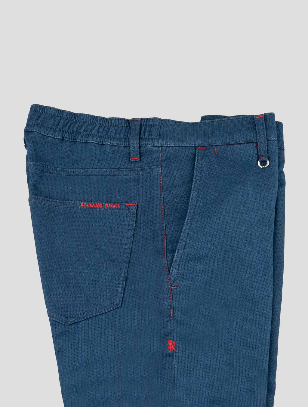 Stefano Ricci Blue Cotton Pants (MFT02S1150) - View 3