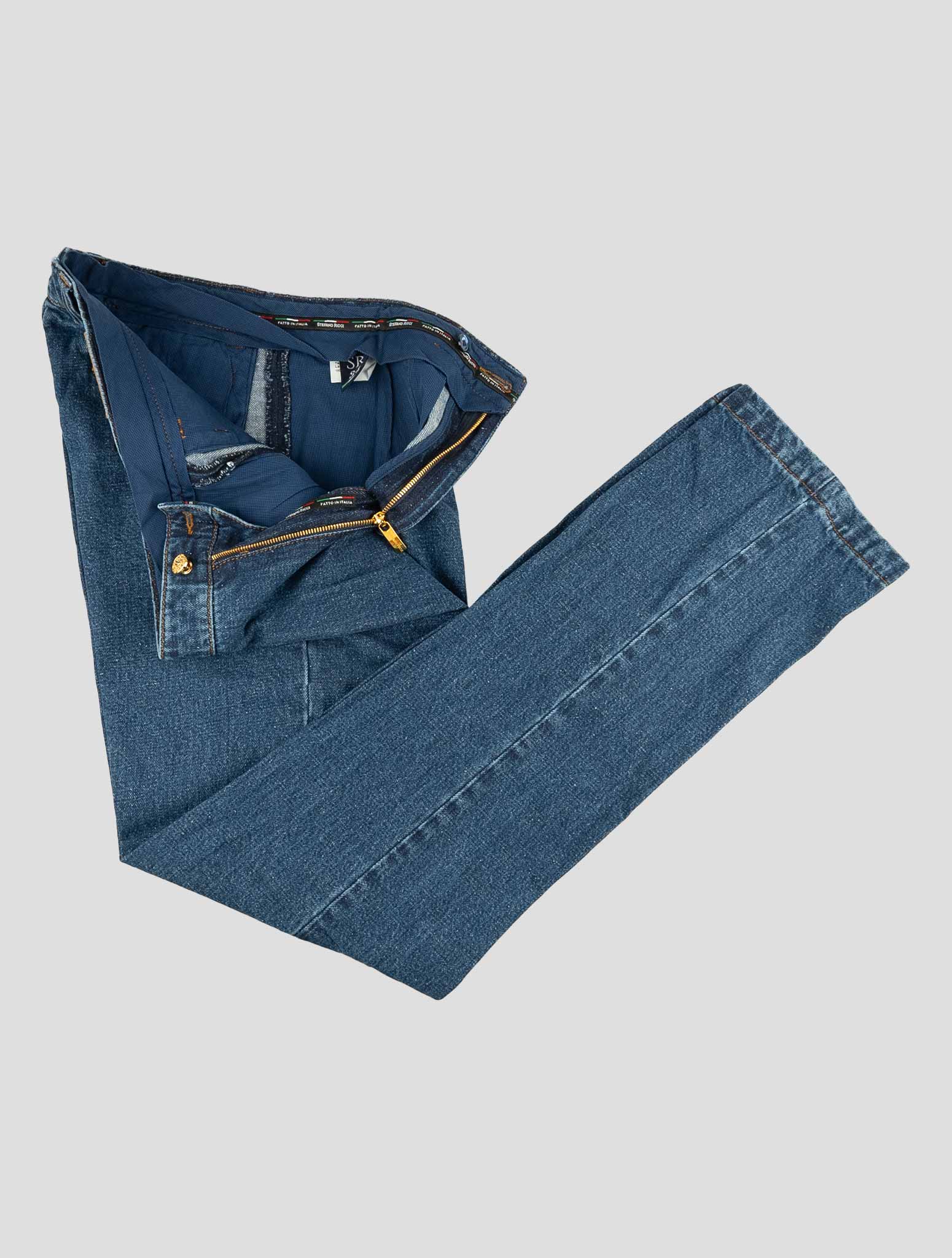 Stefano Ricci Blue Cotton Jeans (T01SFCHBTJ) - View 2