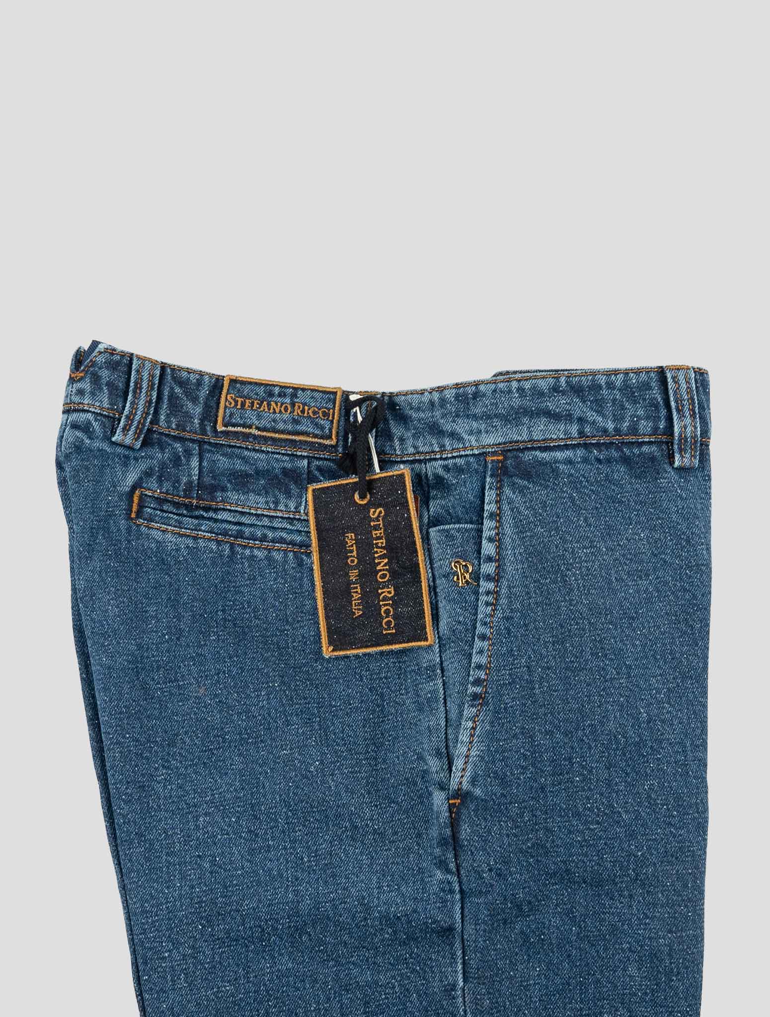 Stefano Ricci Blue Cotton Jeans (T01SFCHBTJ) - View 3
