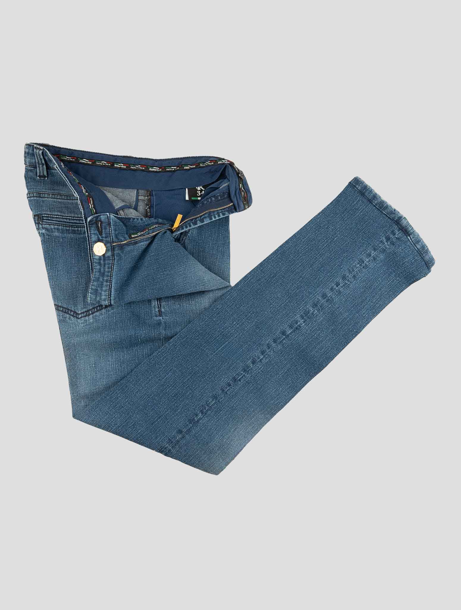 Stefano Ricci Blue Cashmere-Blend Jeans (T1A1FIL2DBG0) - View 2