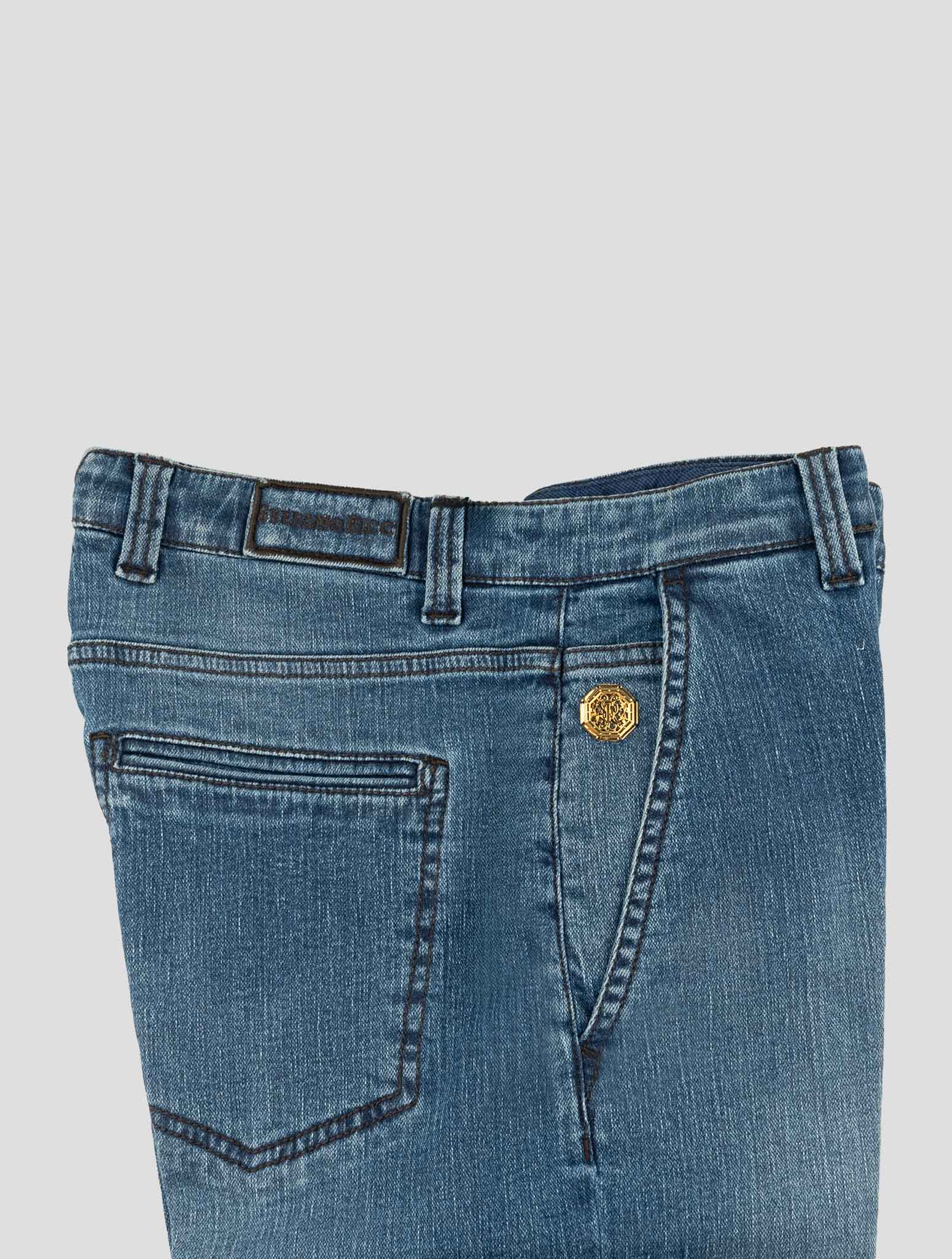 Stefano Ricci Blue Cashmere-Blend Jeans (T1A1FIL2DBG0) - View 3