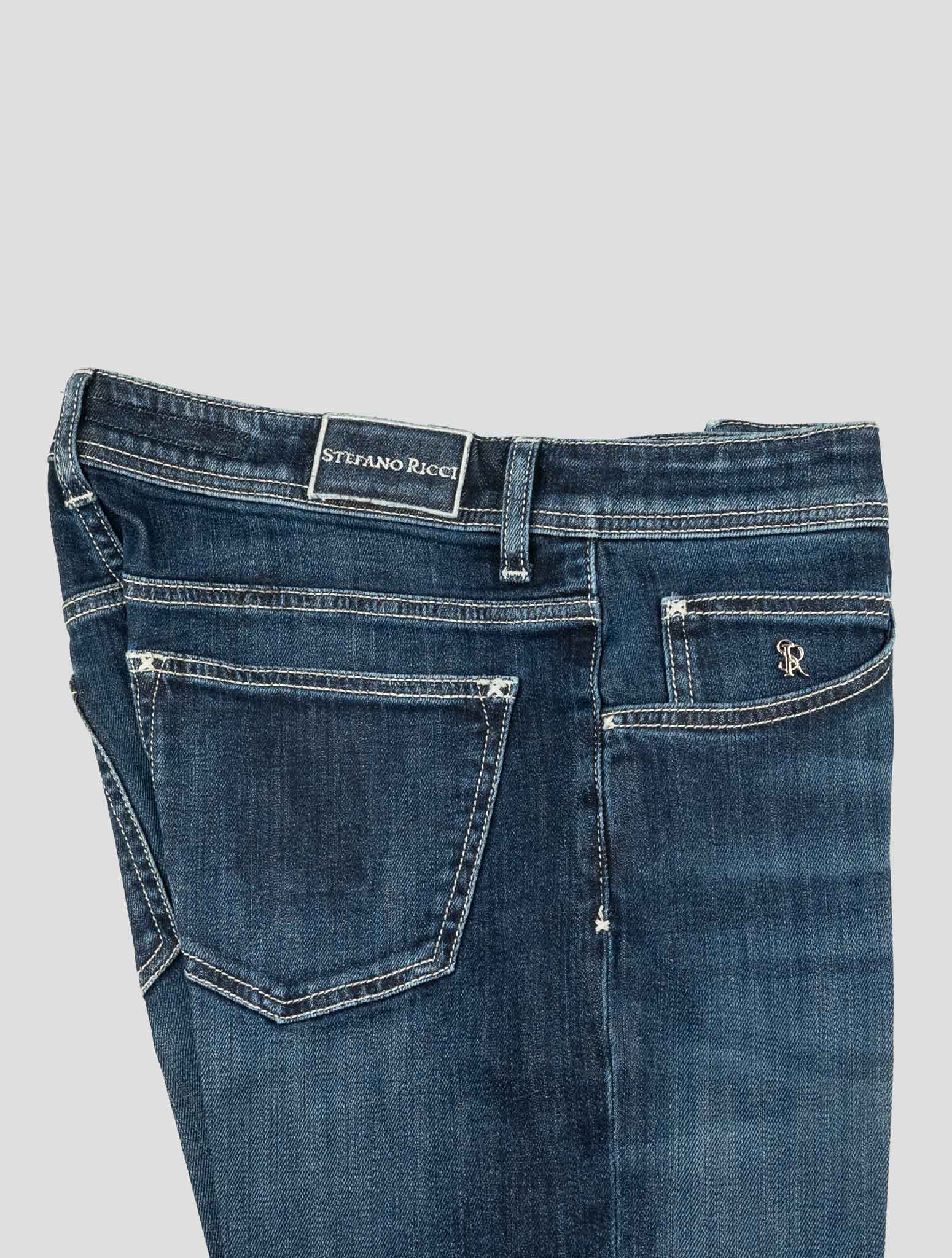 Stefano Ricci Blue Cotton Jeans (922SKW5013) - View 3