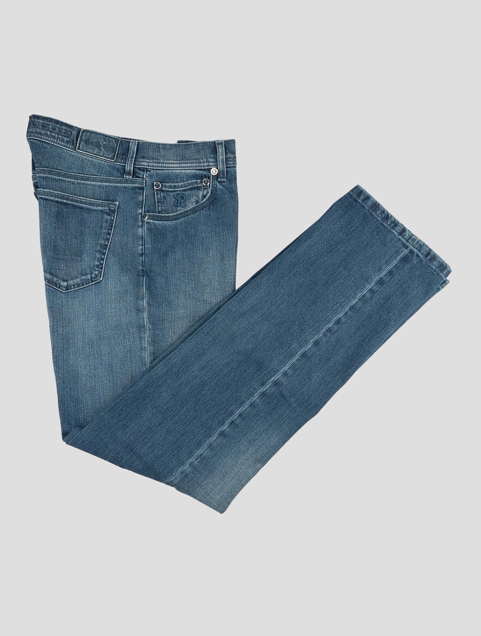 Stefano Ricci Blue Stretch Cotton Jeans (T01901KUBL) - View 1