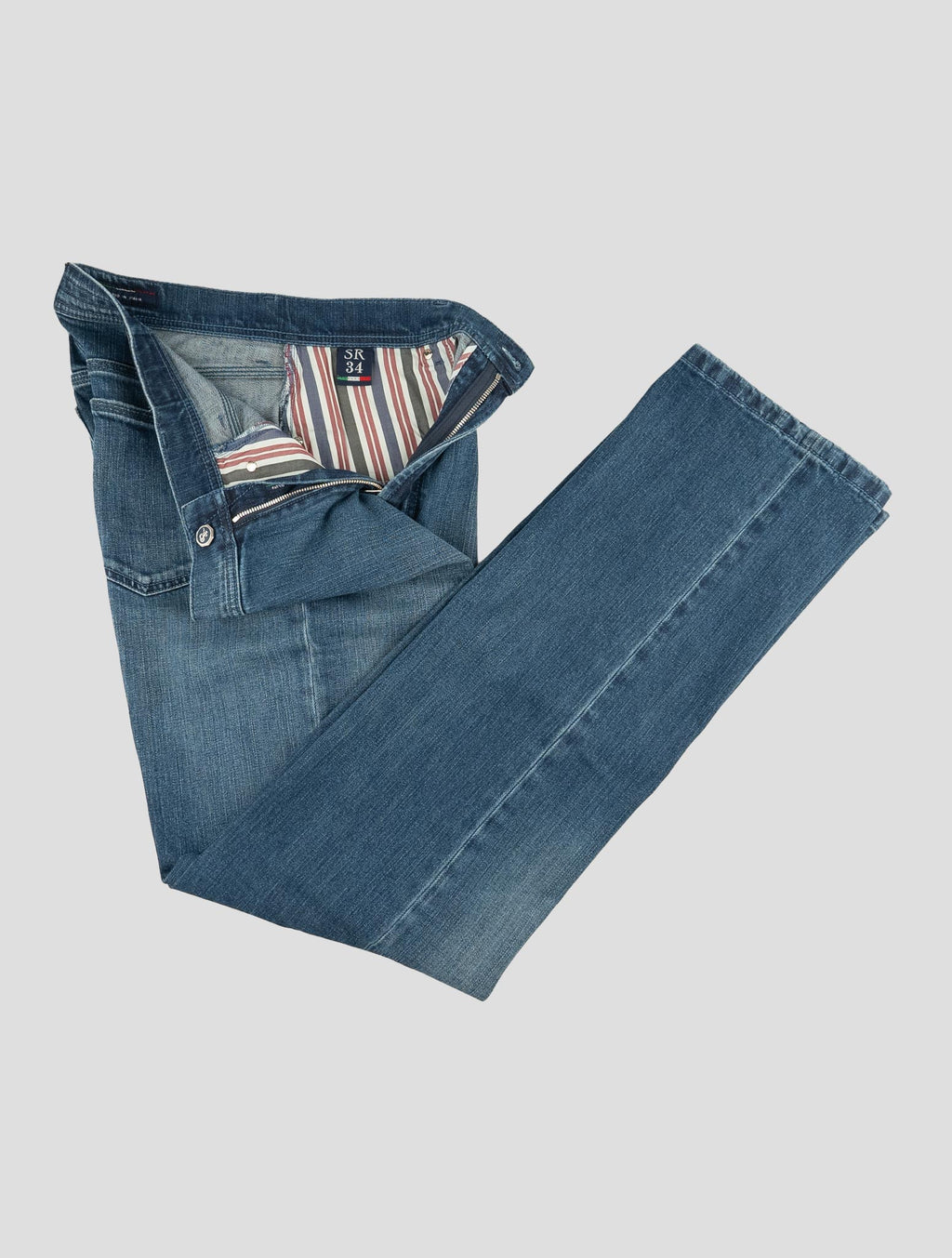 Stefano Ricci Blue Stretch Cotton Jeans (T01901KUBL) - View 2