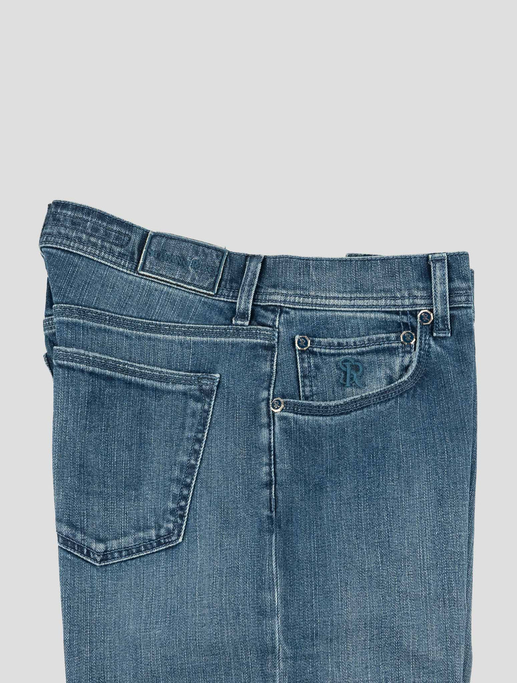 Stefano Ricci Blue Stretch Cotton Jeans (T01901KUBL) - View 3