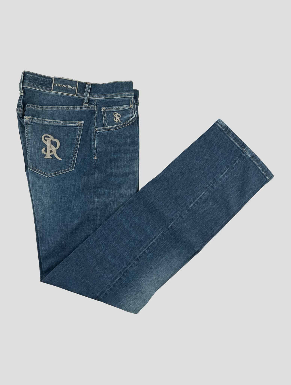 Stefano Ricci Blue Cotton Jeans (T01901PE002) - View 1