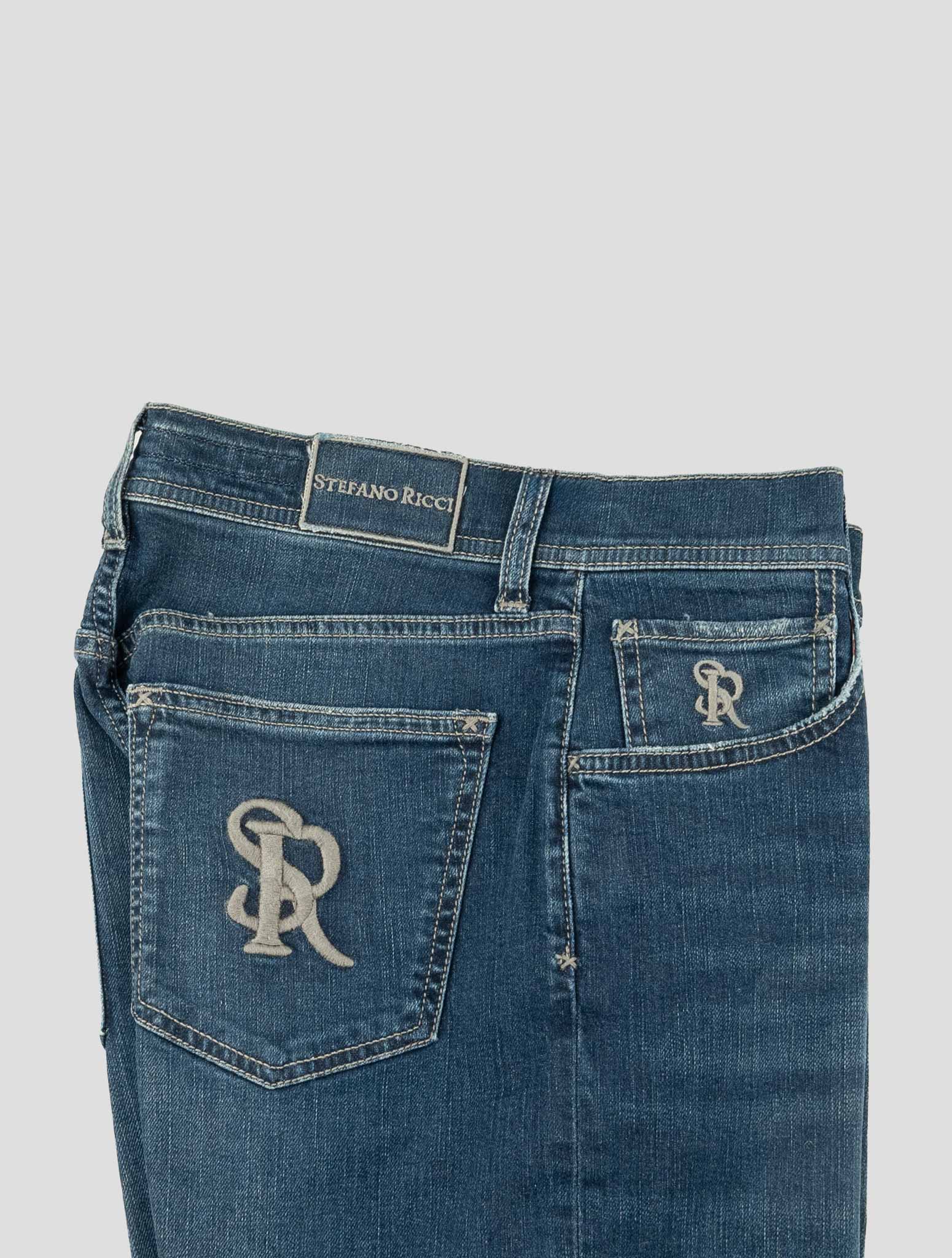 Stefano Ricci Blue Cotton Jeans (T01901PE002) - View 3