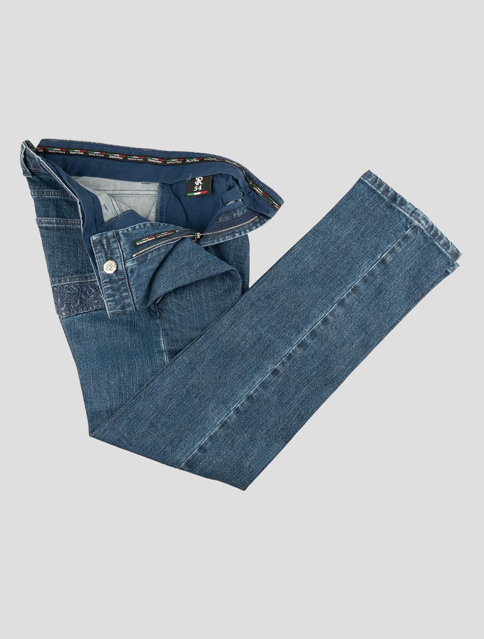 Stefano Ricci Blue Cotton Jeans (MFT63S2060MUP0) - View 2