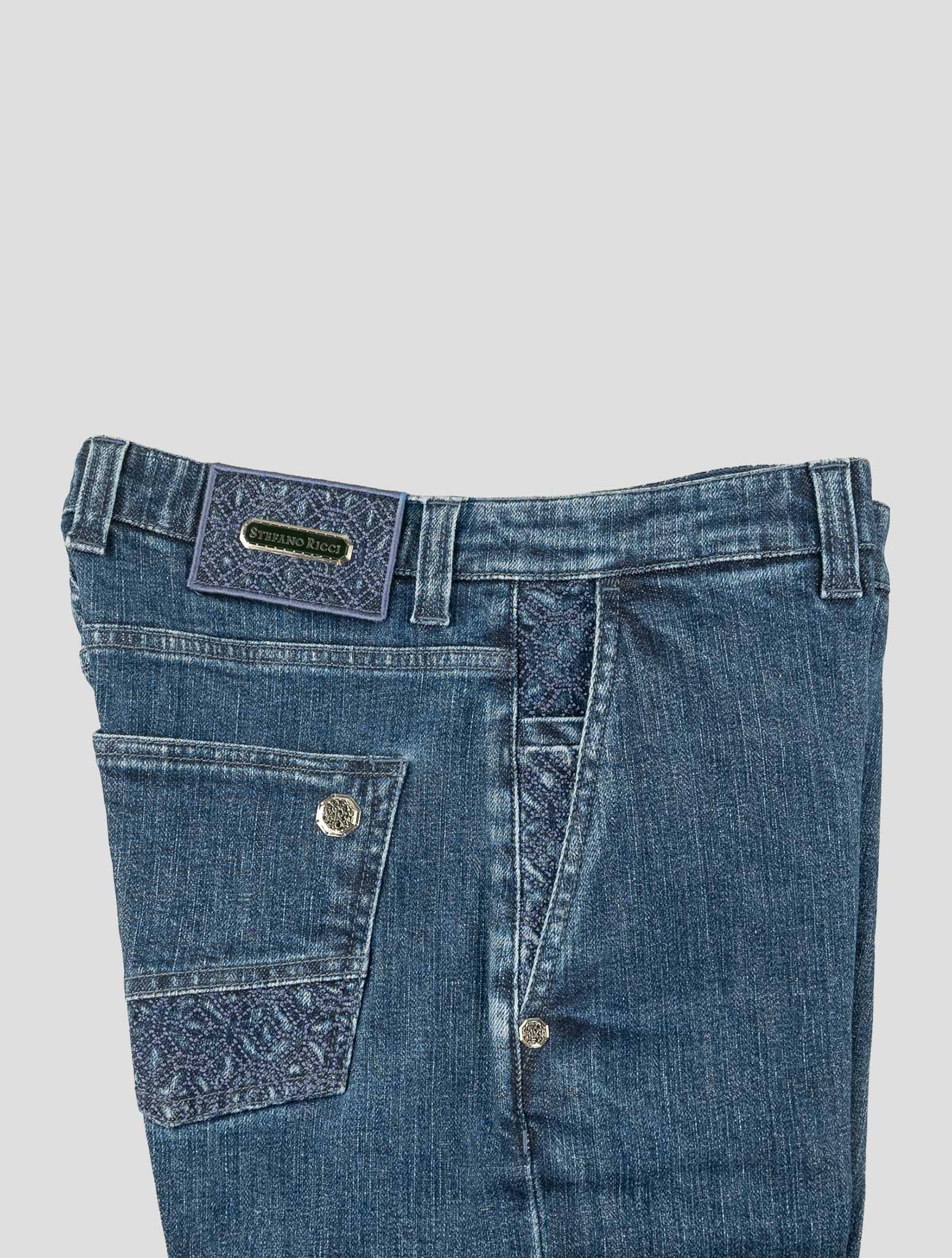 Stefano Ricci Blue Cotton Jeans (MFT63S2060MUP0) - View 3