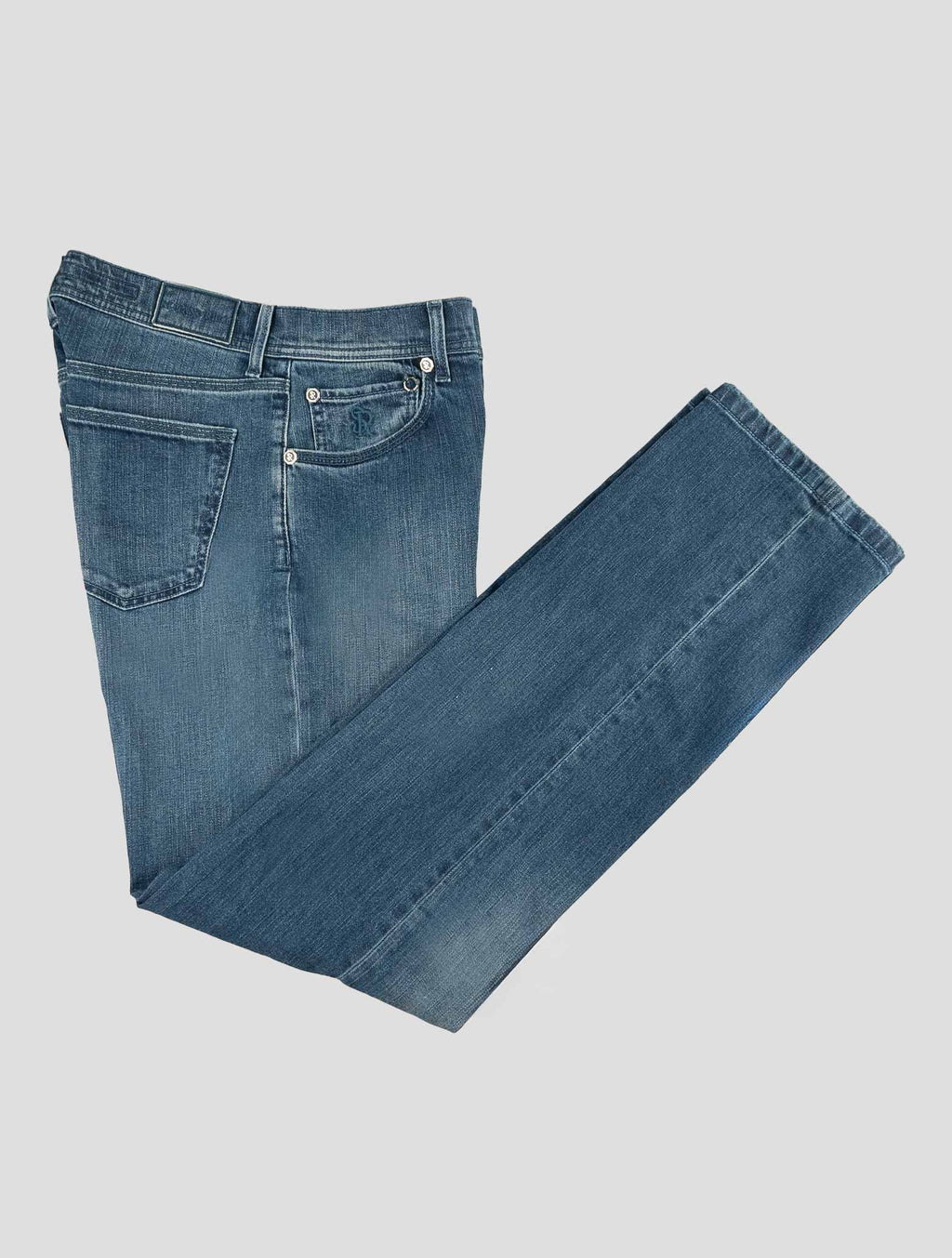 Stefano Ricci Blue Stretch Cotton Jeans (T01901KUBL003) - View 1