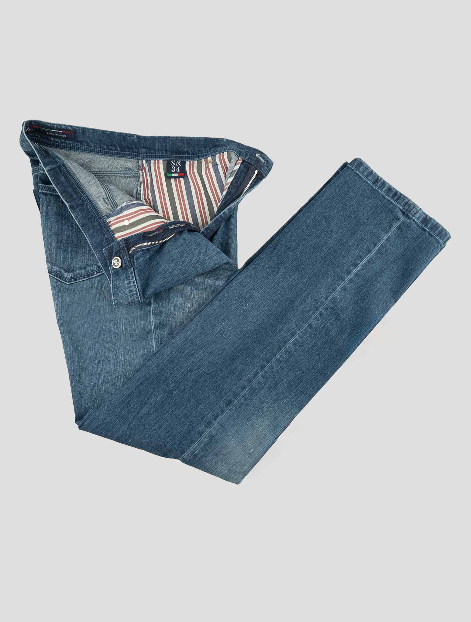 Stefano Ricci Blue Stretch Cotton Jeans (T01901KUBL003) - View 2