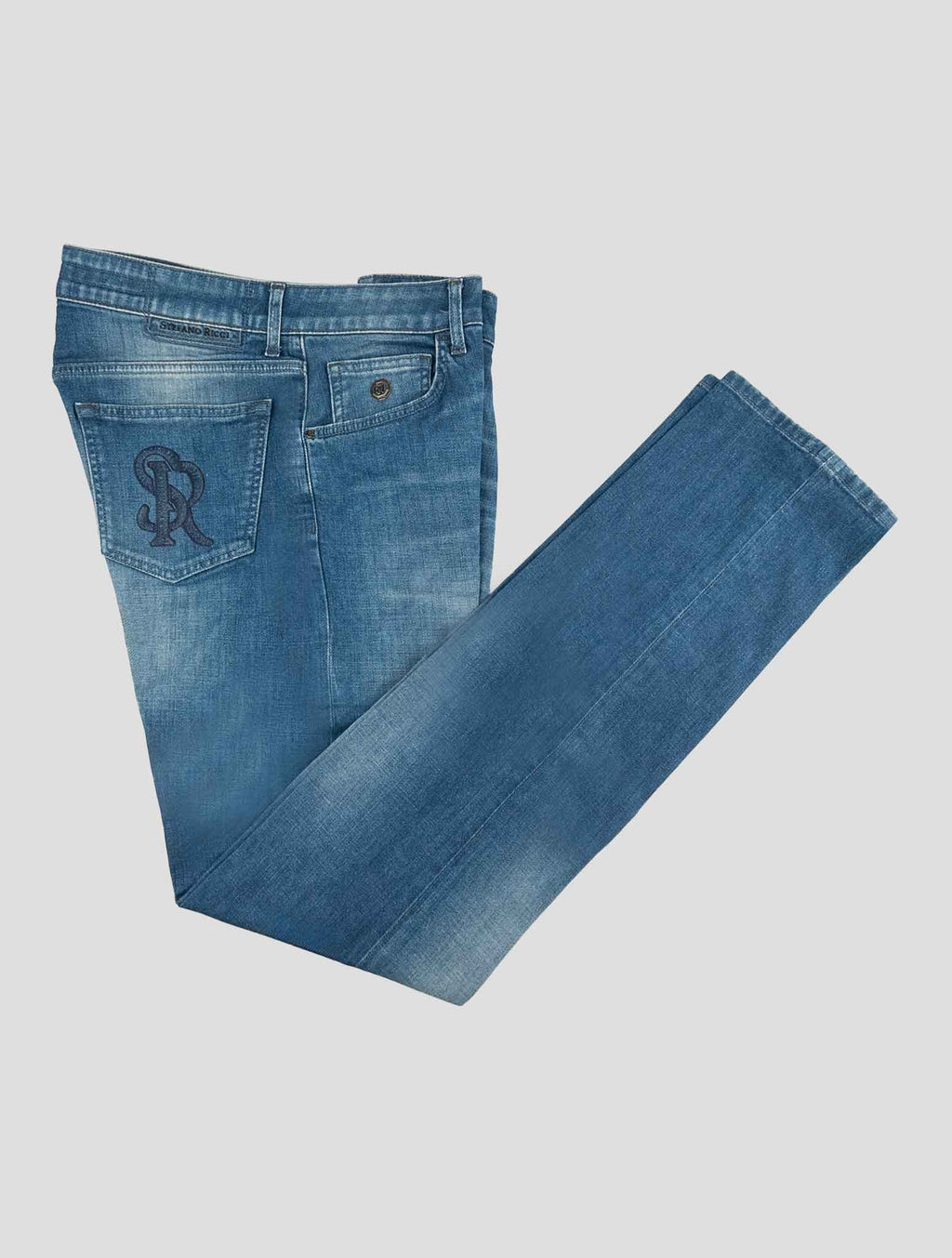 Stefano Ricci Blue Cotton Jeans (MST02B1110) - View 1